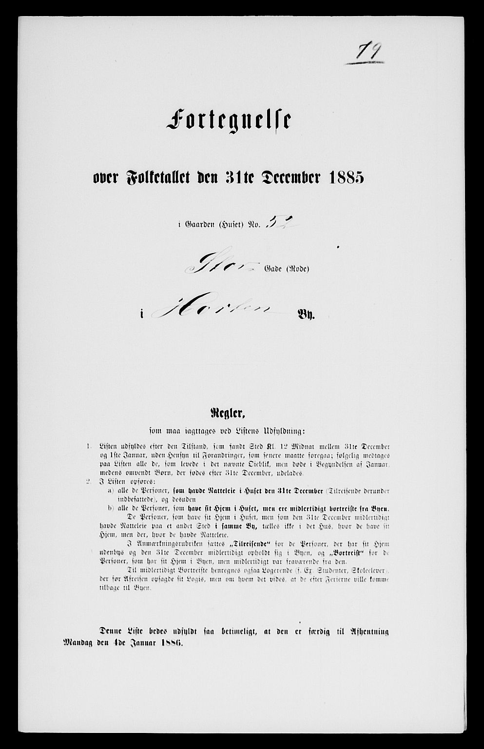 SAKO, 1885 census for 0703 Horten, 1885, p. 158