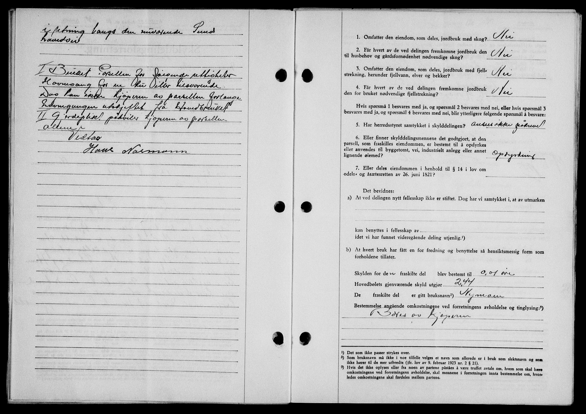 Lofoten sorenskriveri, SAT/A-0017/1/2/2C/L0005a: Mortgage book no. 5a, 1939-1939, Diary no: : 111/1939