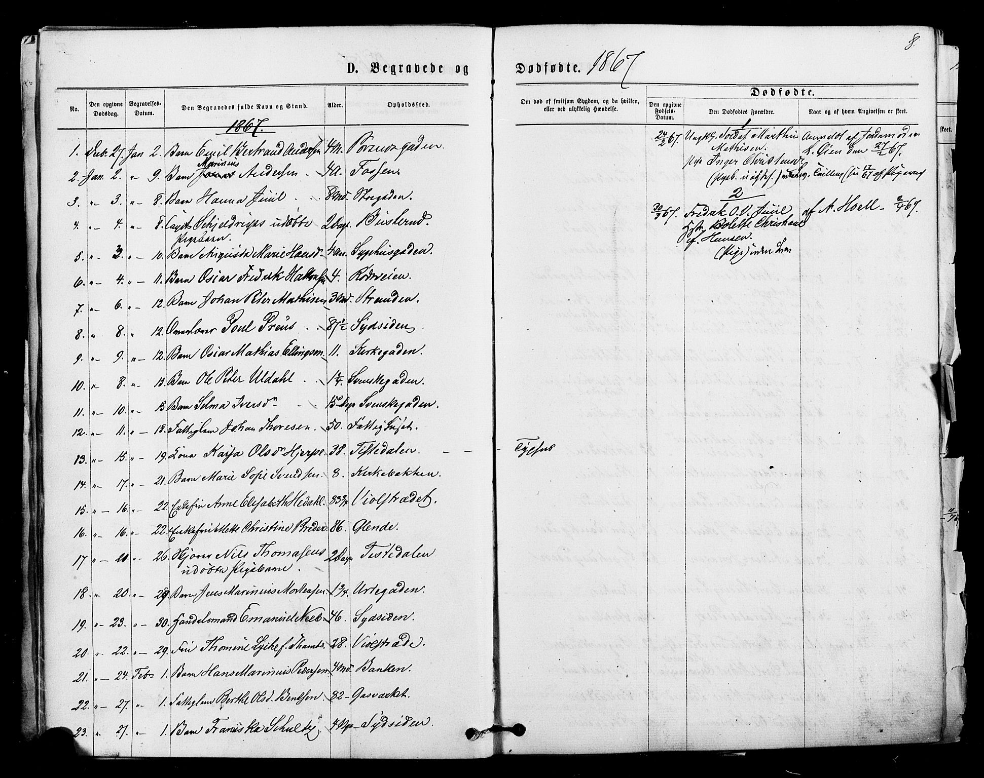 Halden prestekontor Kirkebøker, SAO/A-10909/F/Fa/L0010: Parish register (official) no. I 10, 1866-1877, p. 8