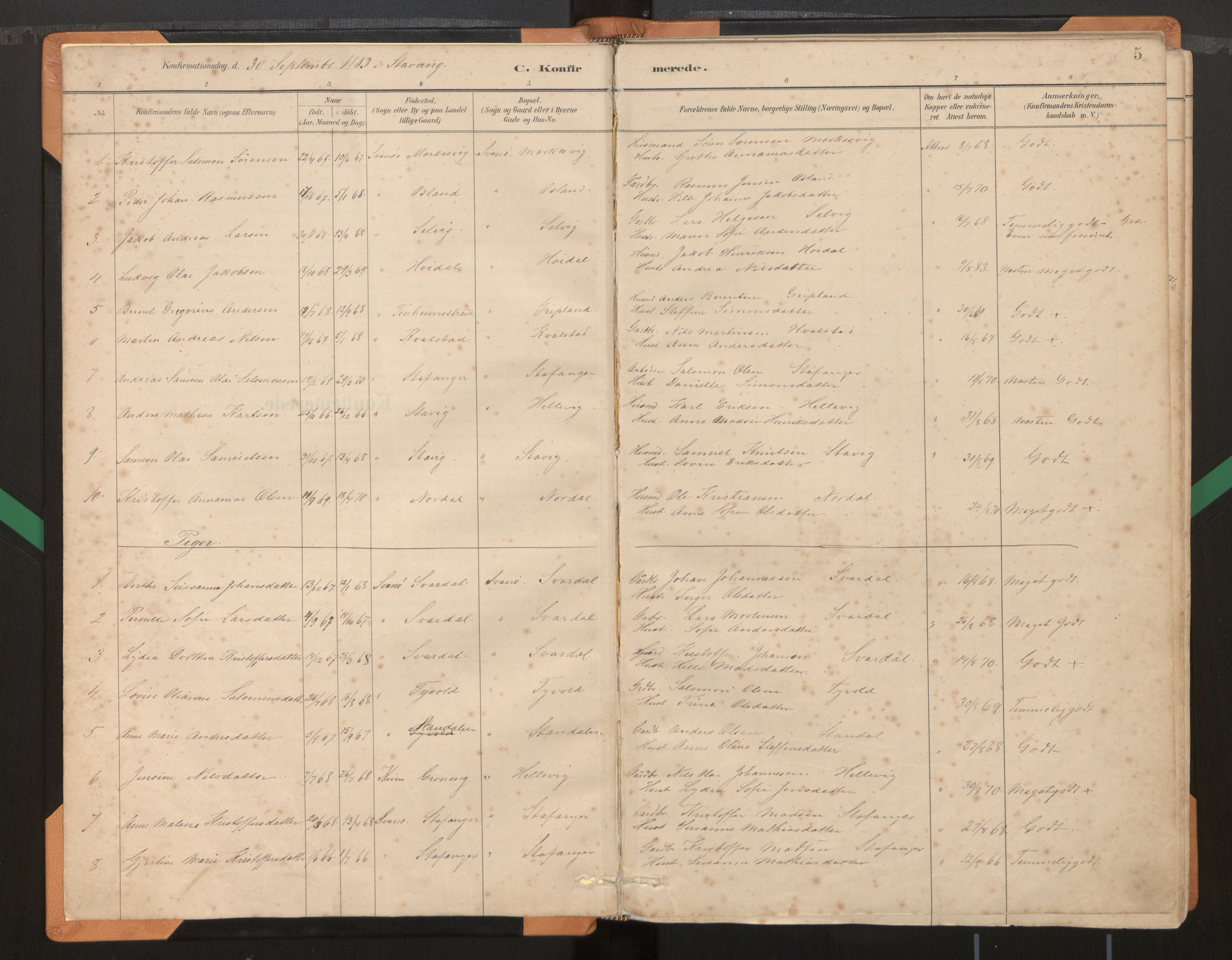 Kinn sokneprestembete, SAB/A-80801/H/Haa/Haad/L0004: Parish register (official) no. D 4, 1883-1944, p. 5