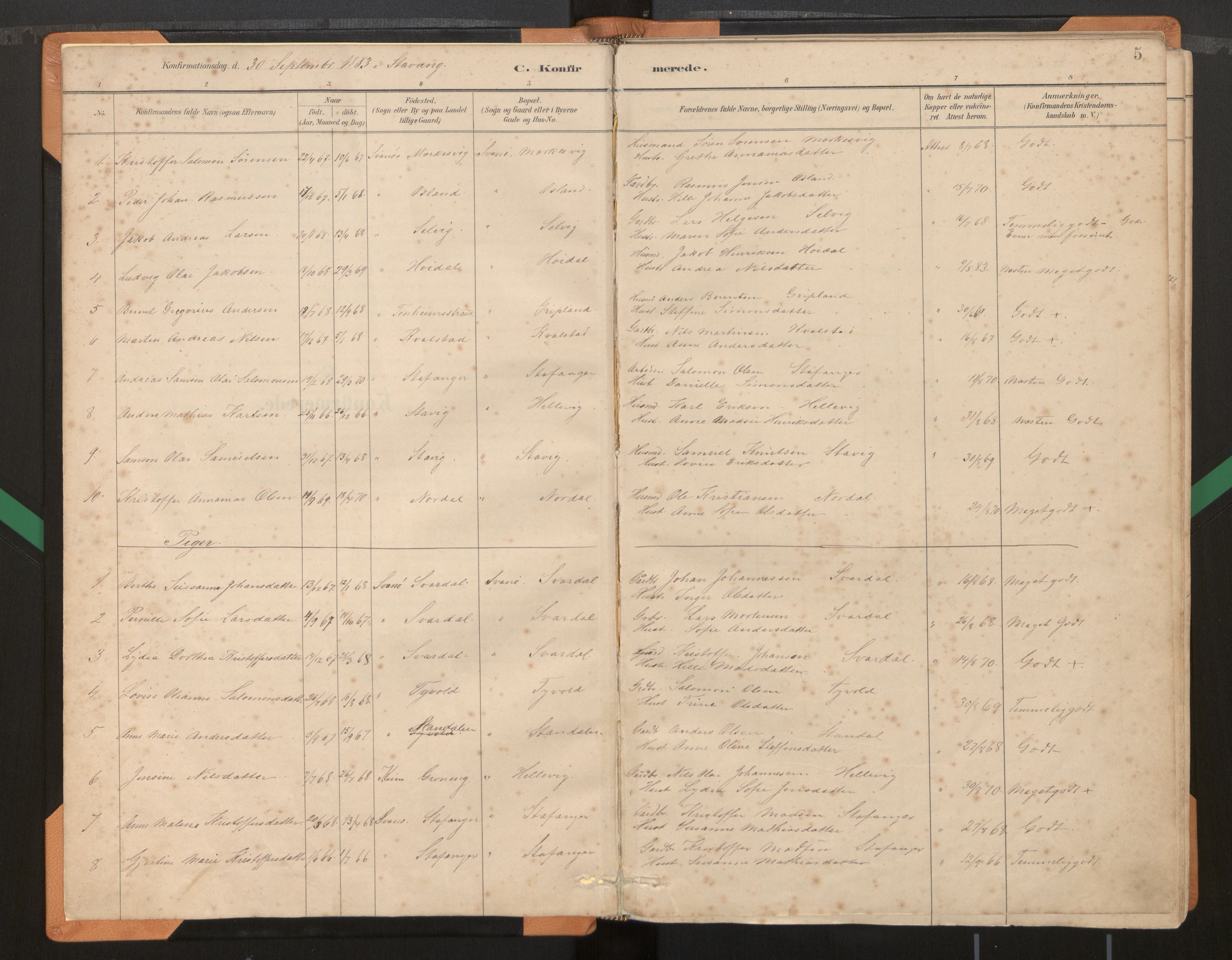 Kinn sokneprestembete, AV/SAB-A-80801/H/Haa/Haad/L0004: Parish register (official) no. D 4, 1883-1944, p. 5