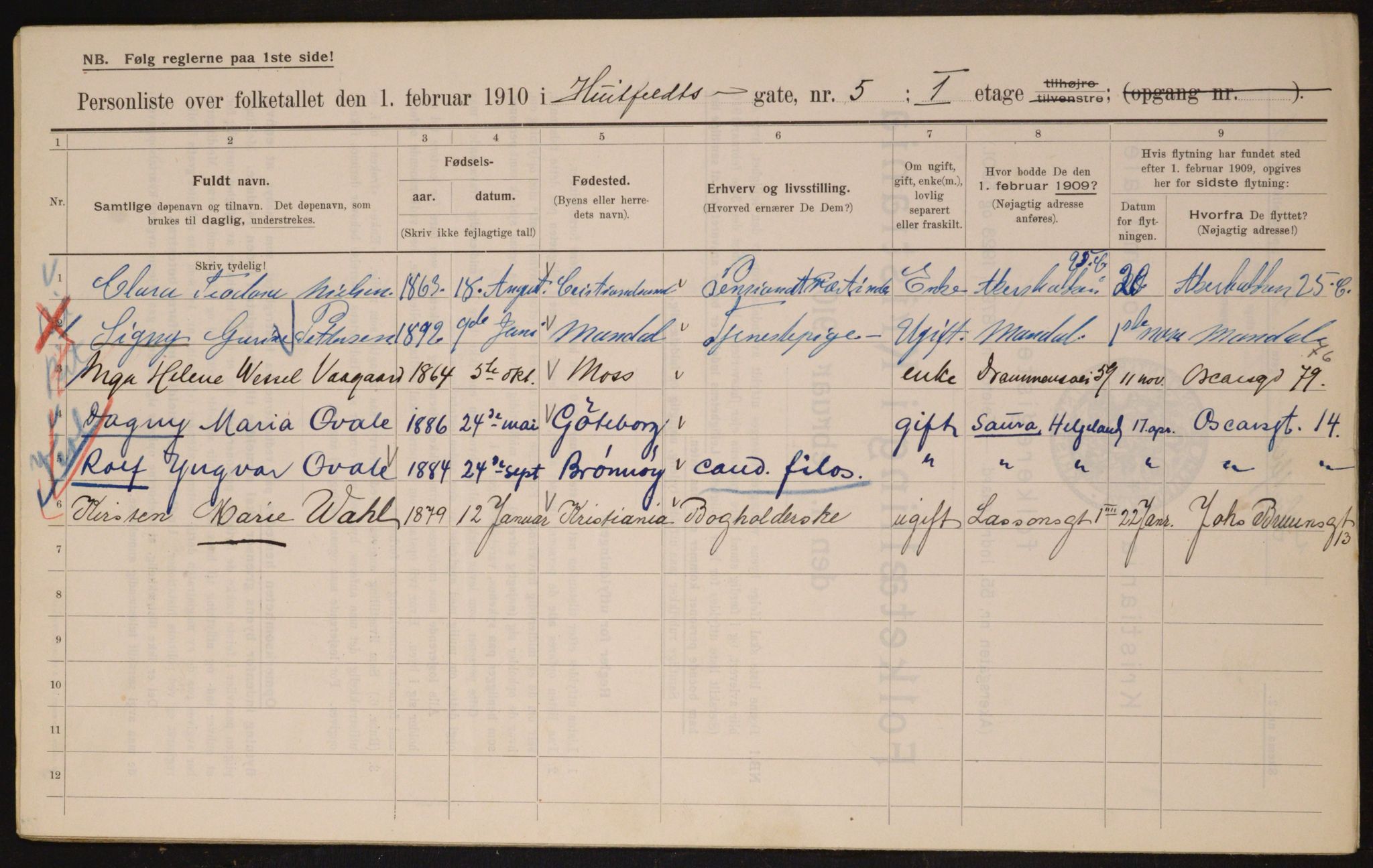 OBA, Municipal Census 1910 for Kristiania, 1910, p. 40774