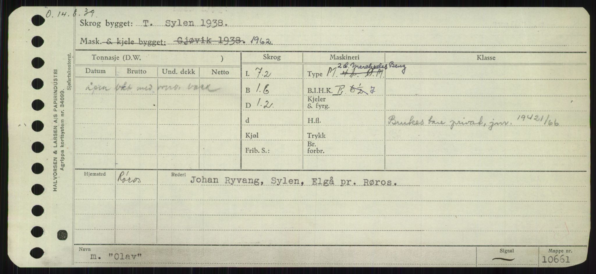 Sjøfartsdirektoratet med forløpere, Skipsmålingen, AV/RA-S-1627/H/Ha/L0004/0002: Fartøy, Mas-R / Fartøy, Odin-R, p. 27