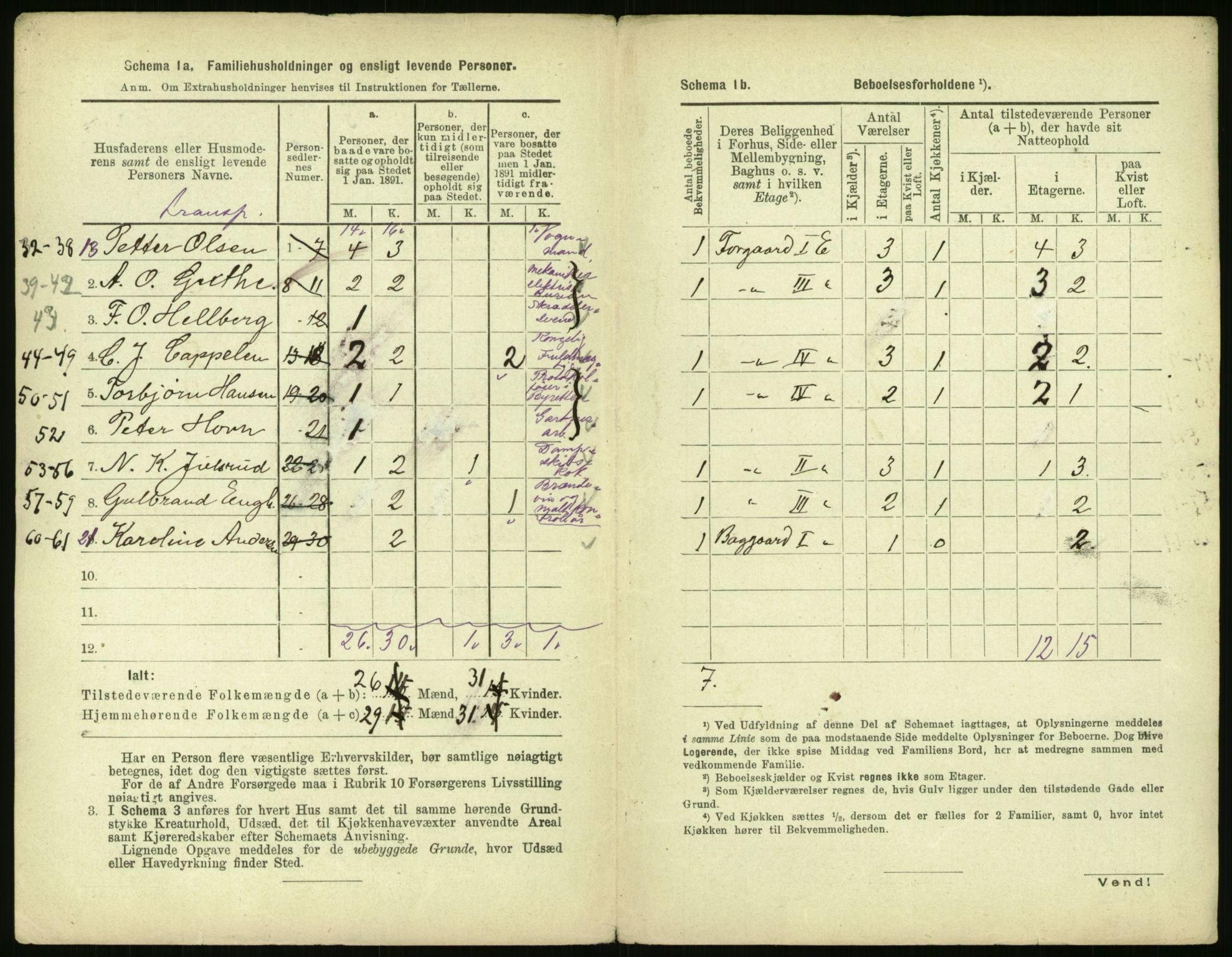 RA, 1891 census for 0301 Kristiania, 1891, p. 25521