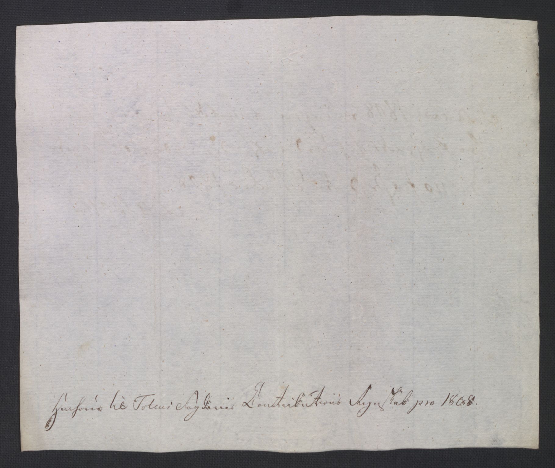 Rentekammeret inntil 1814, Reviderte regnskaper, Fogderegnskap, AV/RA-EA-4092/R19/L1396: Fogderegnskap Toten, Hadeland og Vardal, 1808, p. 258