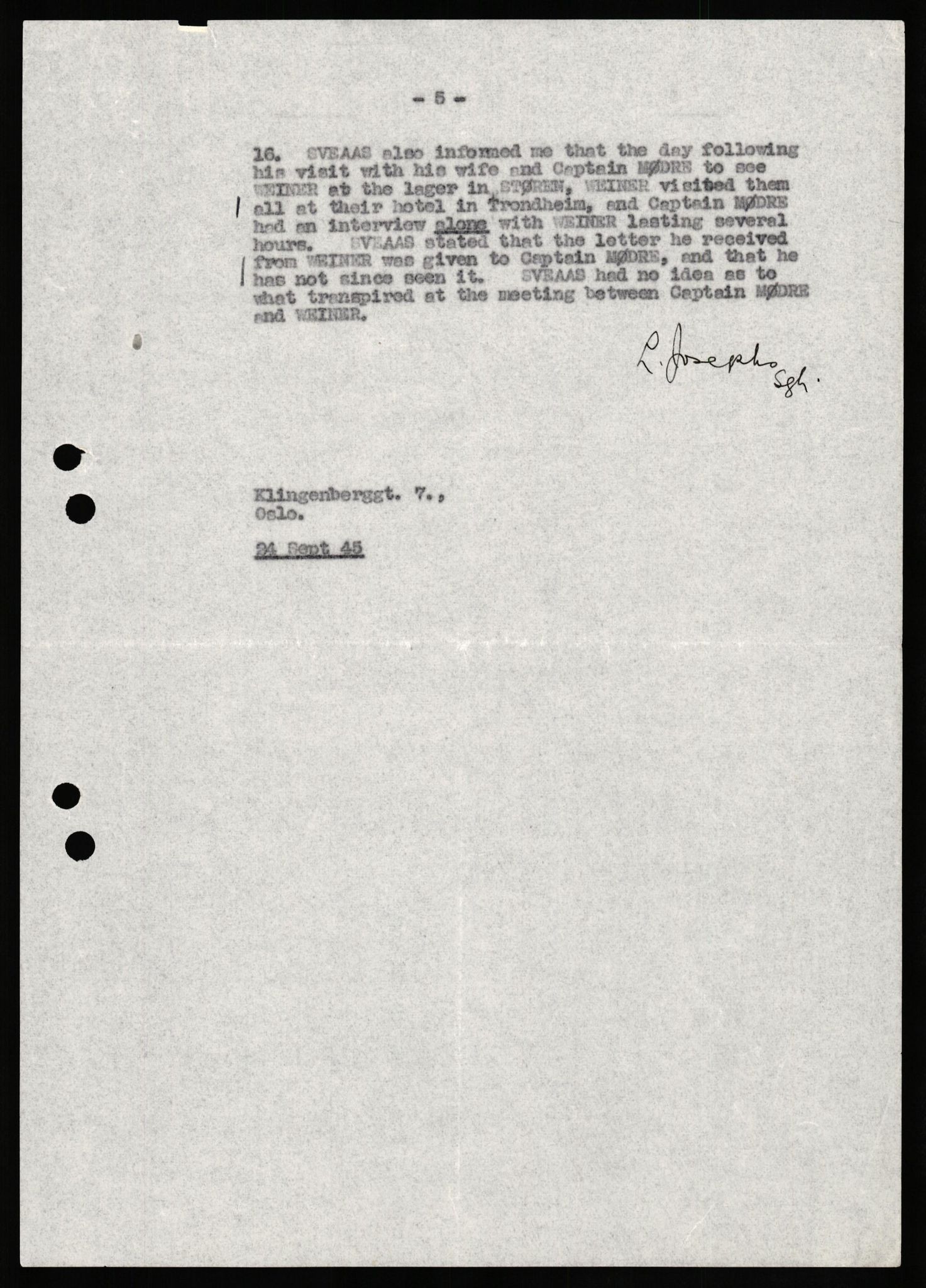 Forsvaret, Forsvarets overkommando II, AV/RA-RAFA-3915/D/Db/L0035: CI Questionaires. Tyske okkupasjonsstyrker i Norge. Tyskere., 1945-1946, p. 222