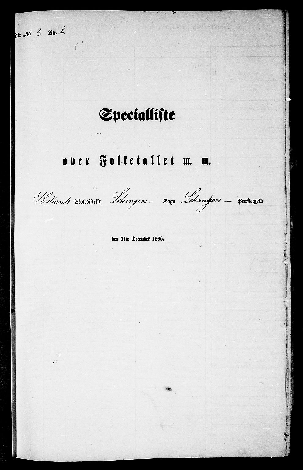 RA, 1865 census for Leikanger, 1865, p. 45