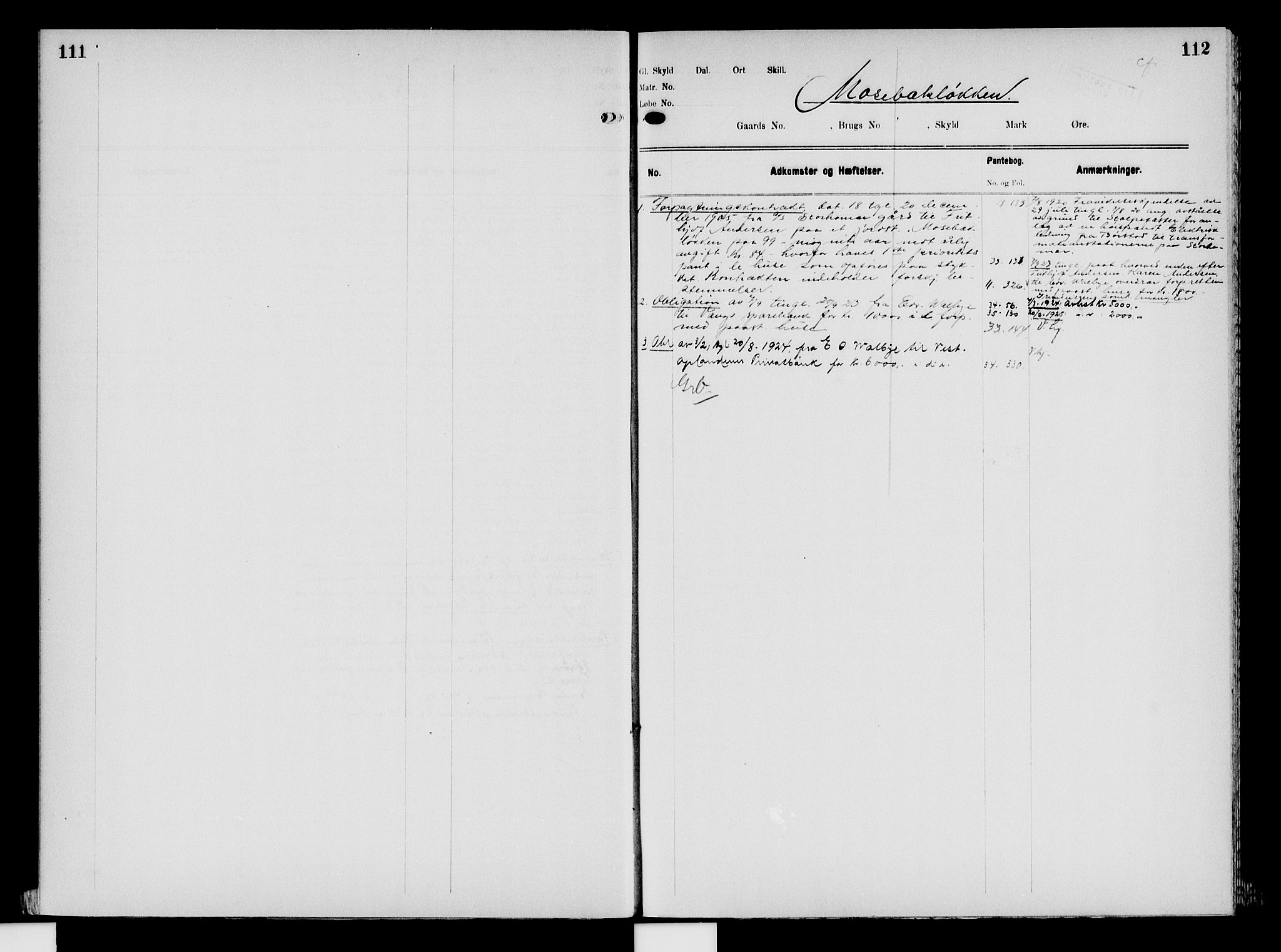 Nord-Hedmark sorenskriveri, SAH/TING-012/H/Ha/Had/Hade/L0008: Mortgage register no. 4.8, 1923-1940, p. 111-112