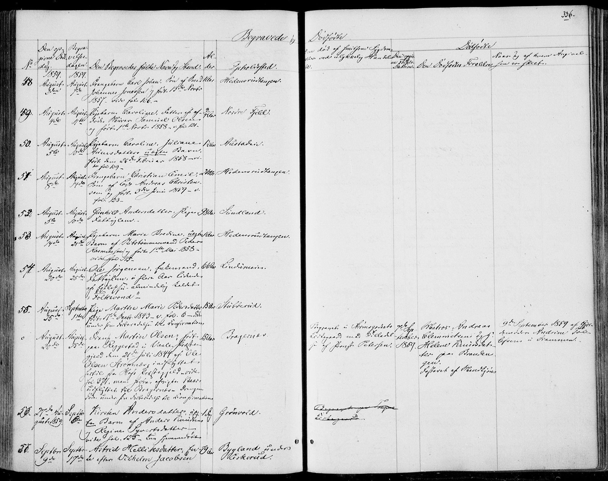 Skoger kirkebøker, SAKO/A-59/F/Fa/L0003: Parish register (official) no. I 3, 1842-1861, p. 336