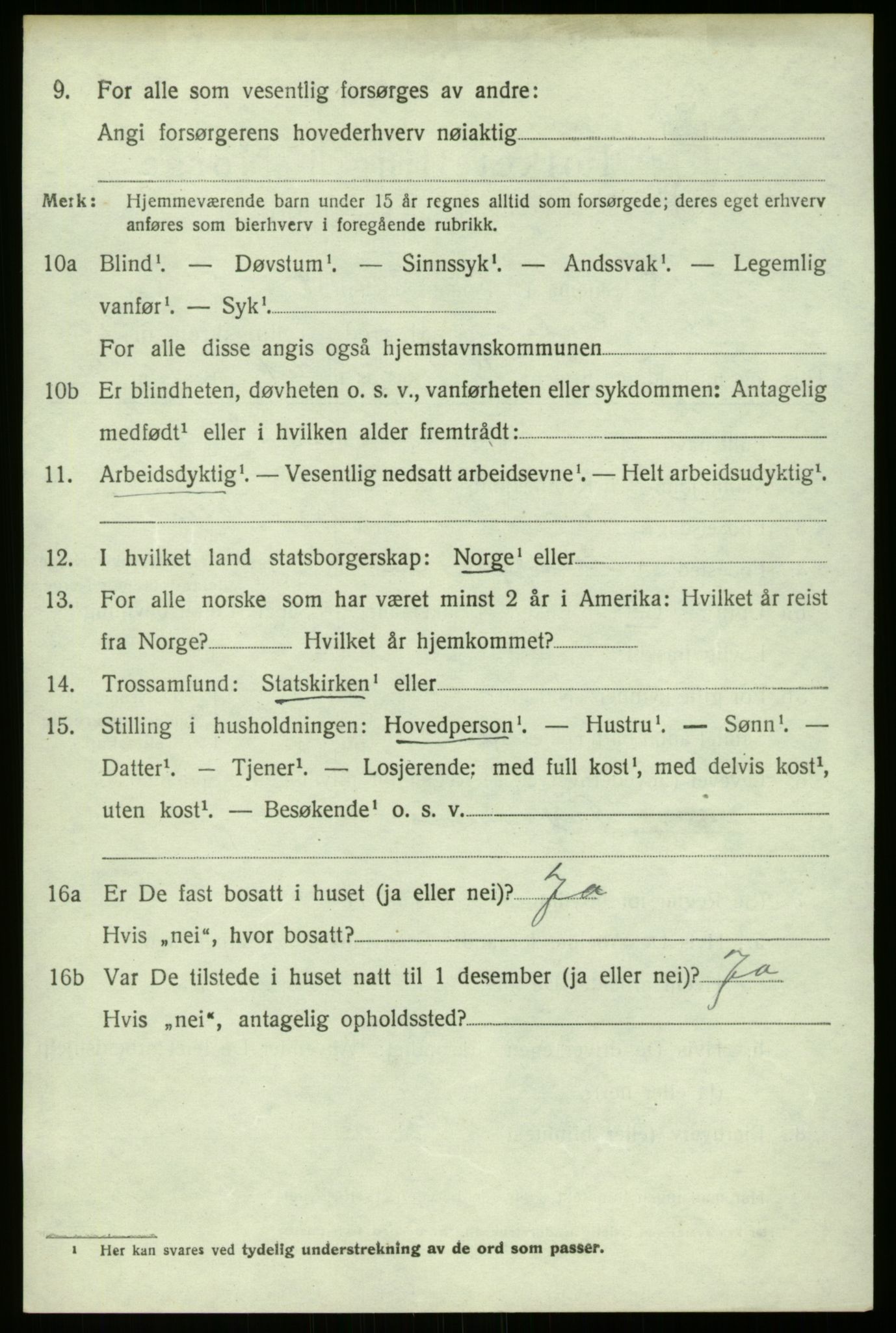 SAB, 1920 census for Gulen, 1920, p. 4778