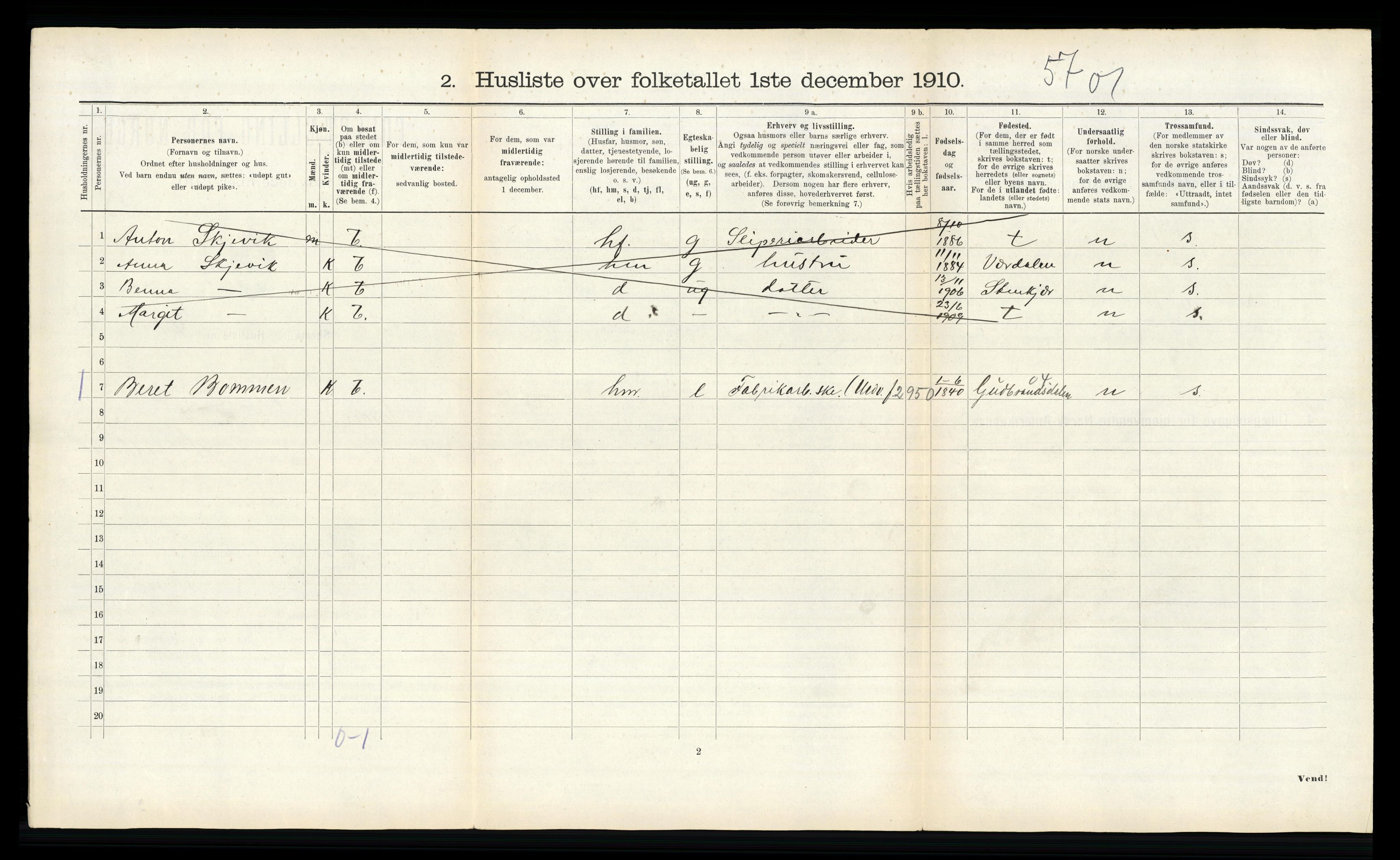 RA, 1910 census for Egge, 1910, p. 166