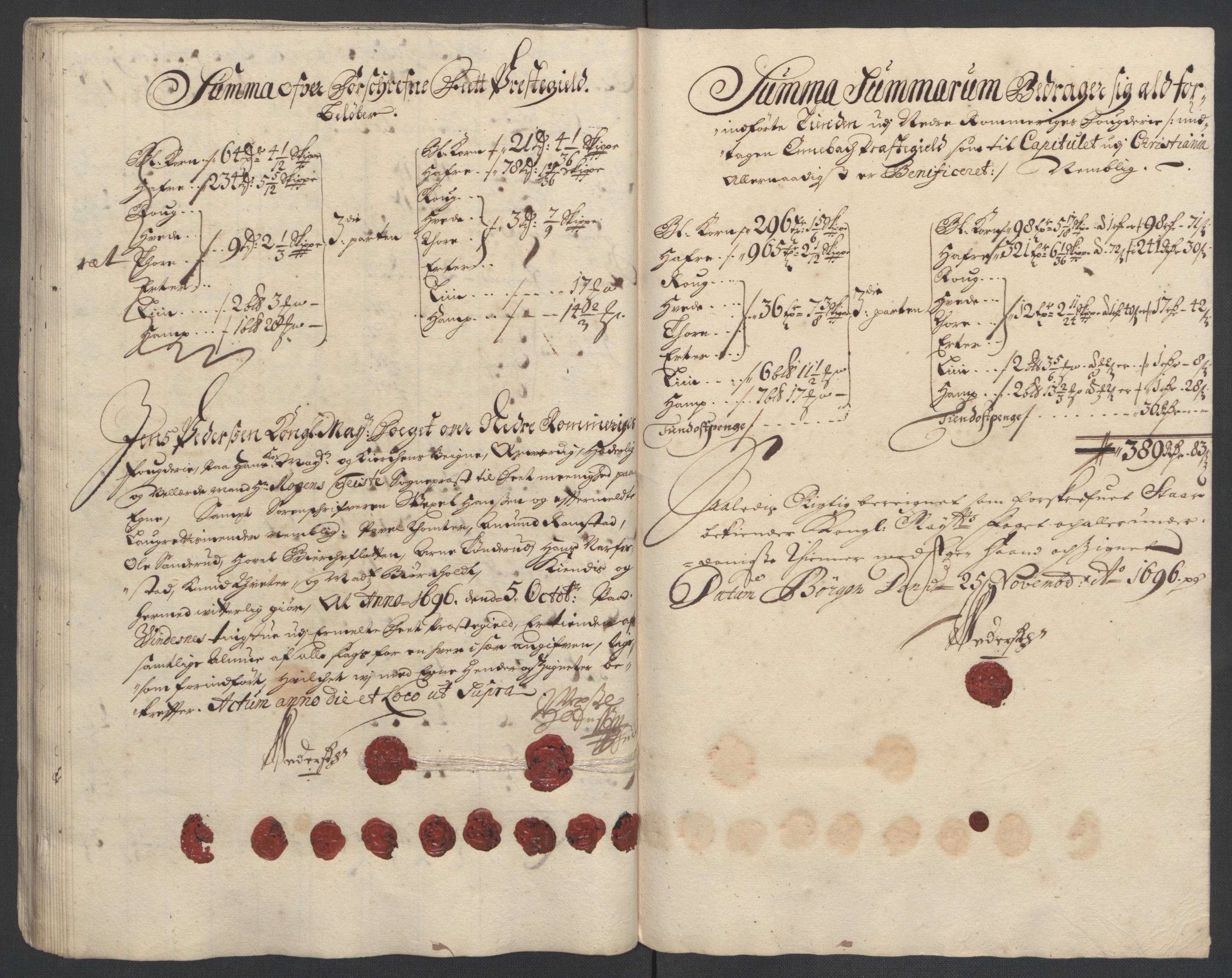 Rentekammeret inntil 1814, Reviderte regnskaper, Fogderegnskap, AV/RA-EA-4092/R11/L0580: Fogderegnskap Nedre Romerike, 1696-1697, p. 53