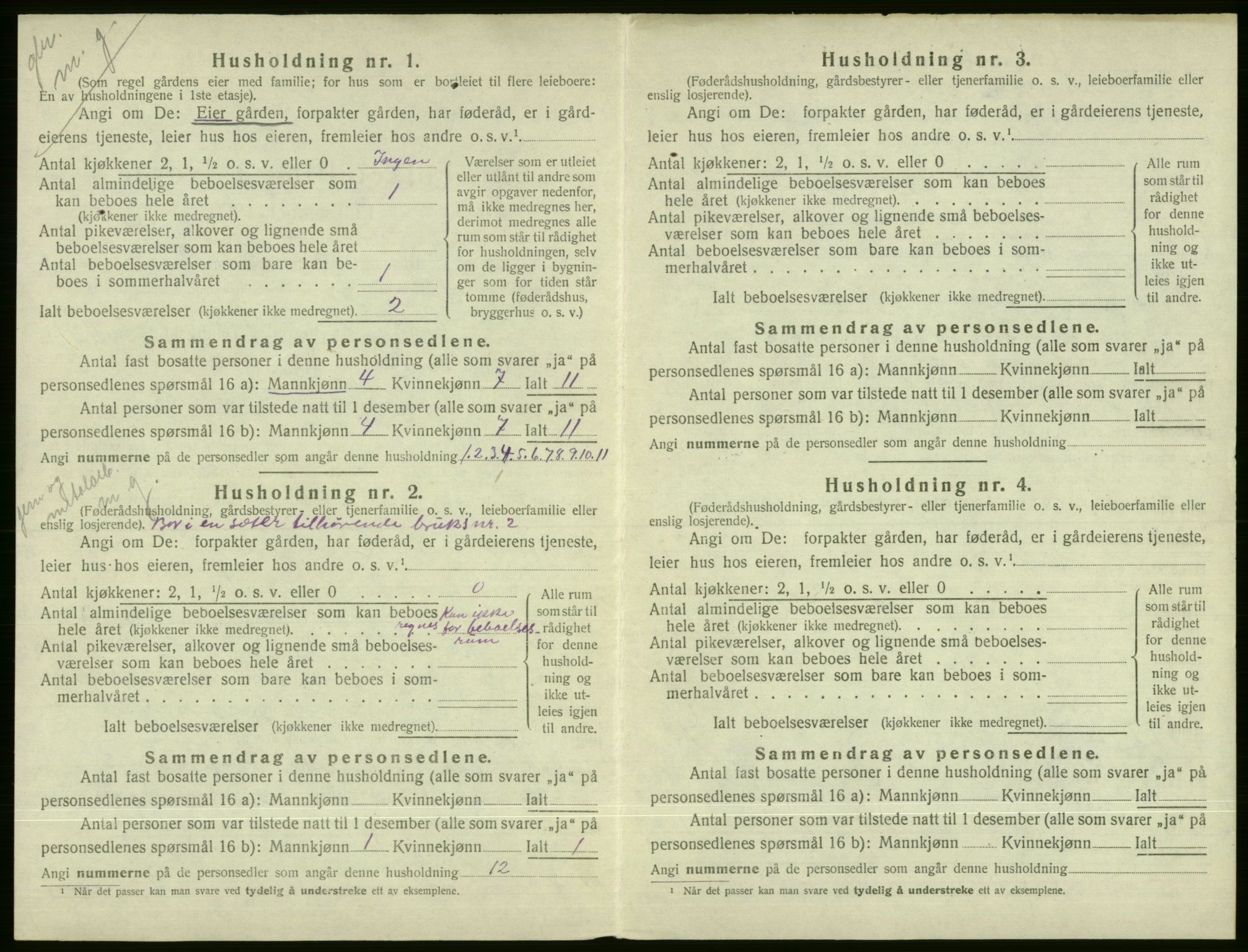 SAB, 1920 census for Voss, 1920, p. 1758