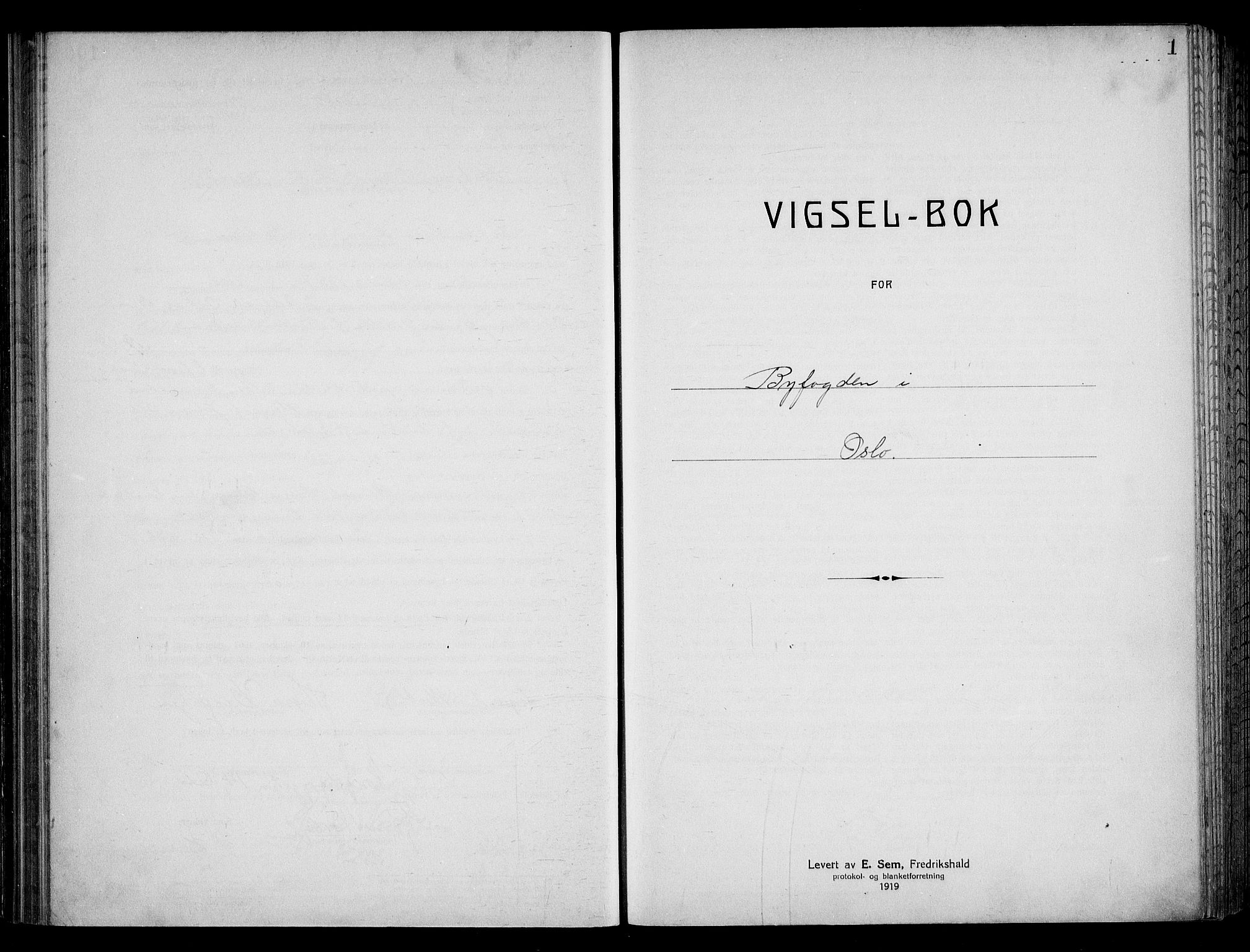 Oslo byfogd avd. I, SAO/A-10220/L/Lb/Lbb/L0019: Notarialprotokoll, rekke II: Vigsler, 1928-1929, p. 1a