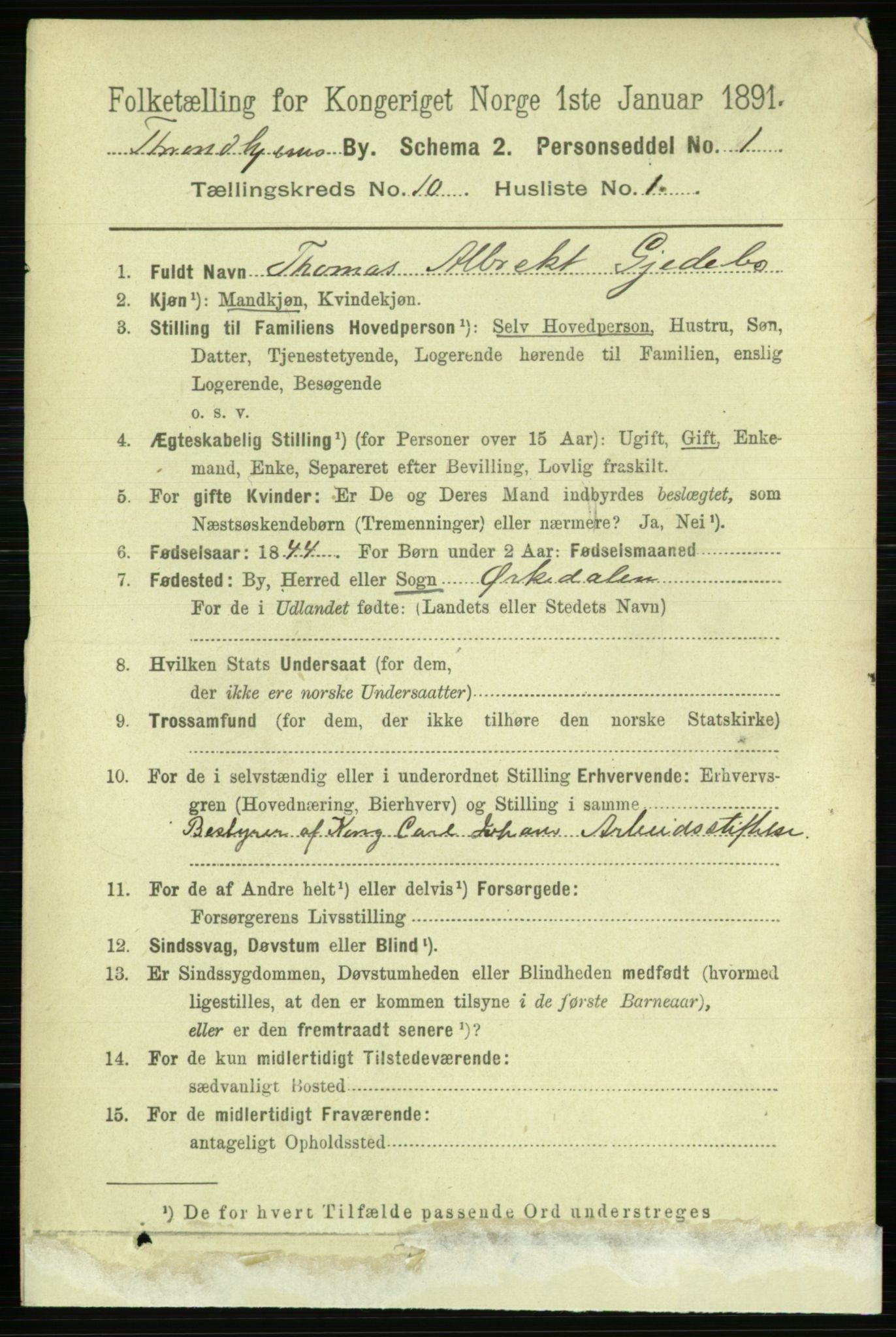 RA, 1891 census for 1601 Trondheim, 1891, p. 8329