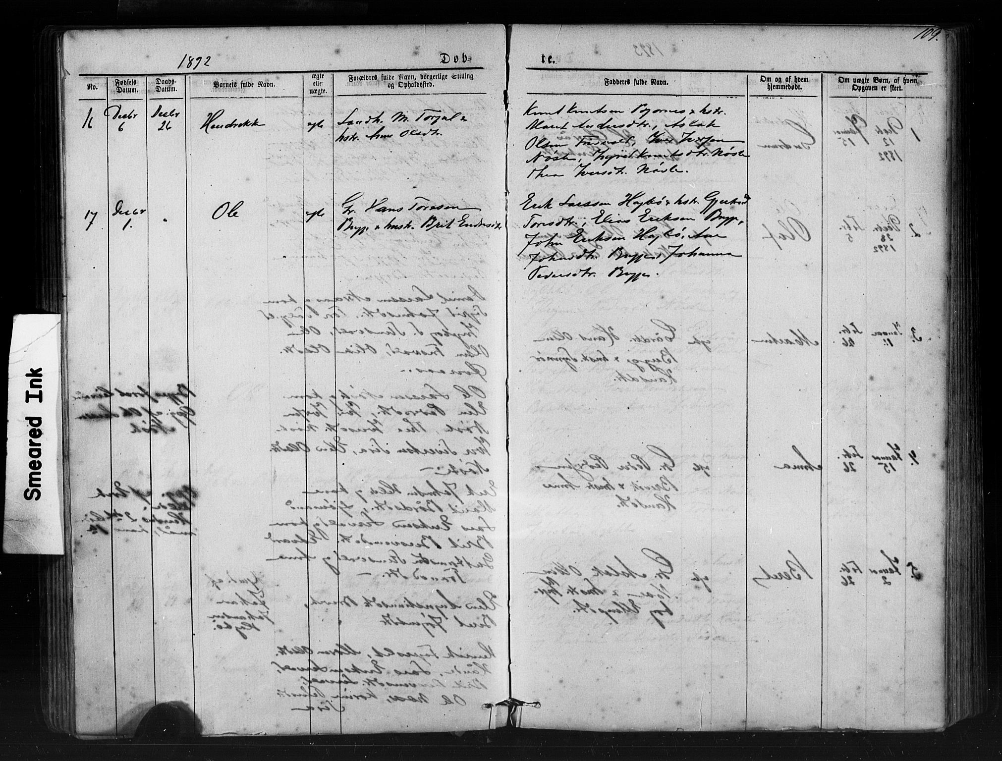 Ministerialprotokoller, klokkerbøker og fødselsregistre - Møre og Romsdal, SAT/A-1454/552/L0638: Parish register (copy) no. 552C01, 1867-1902, p. 109