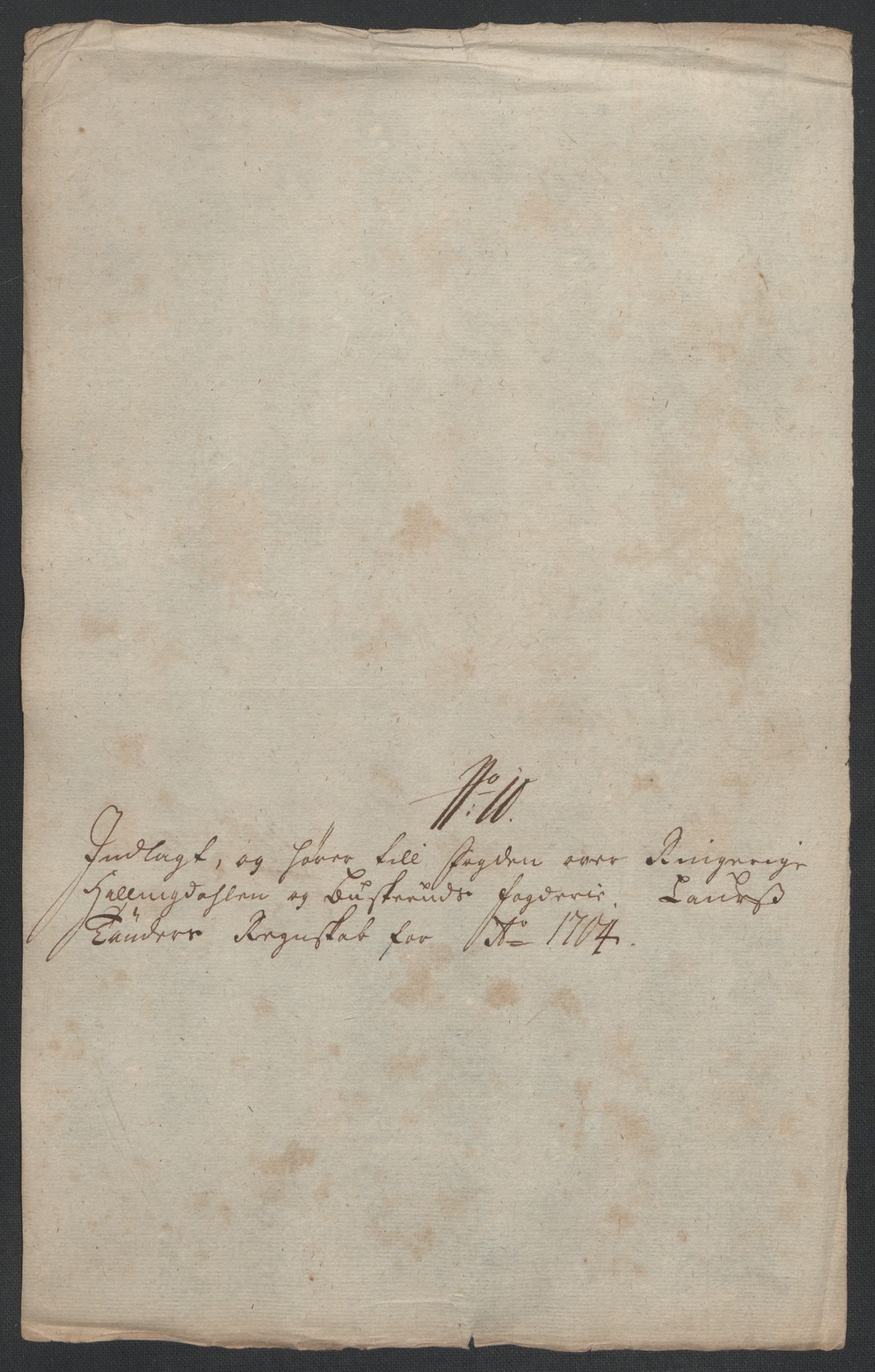 Rentekammeret inntil 1814, Reviderte regnskaper, Fogderegnskap, AV/RA-EA-4092/R22/L1463: Fogderegnskap Ringerike, Hallingdal og Buskerud, 1704, p. 211