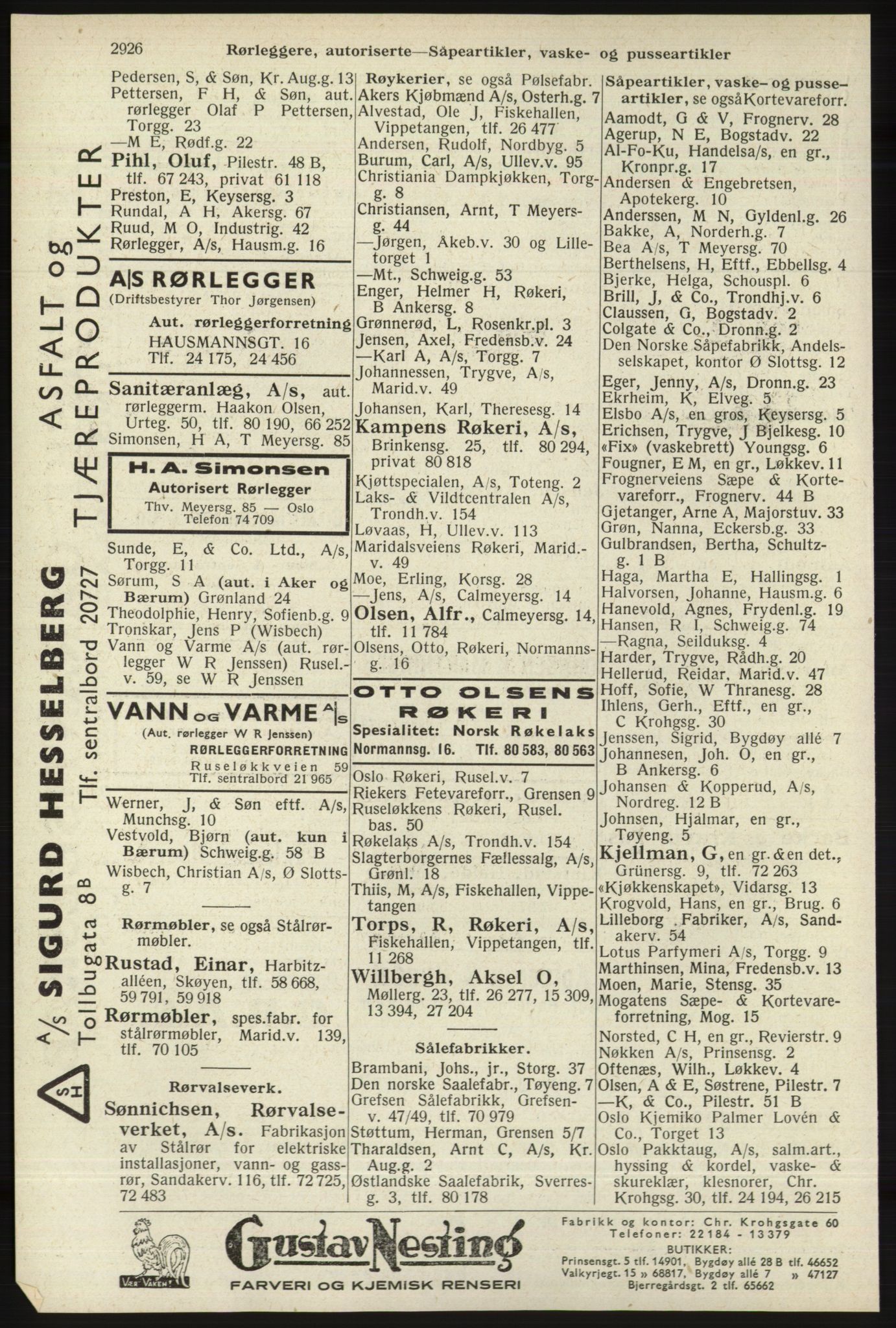 Kristiania/Oslo adressebok, PUBL/-, 1940, p. 2876