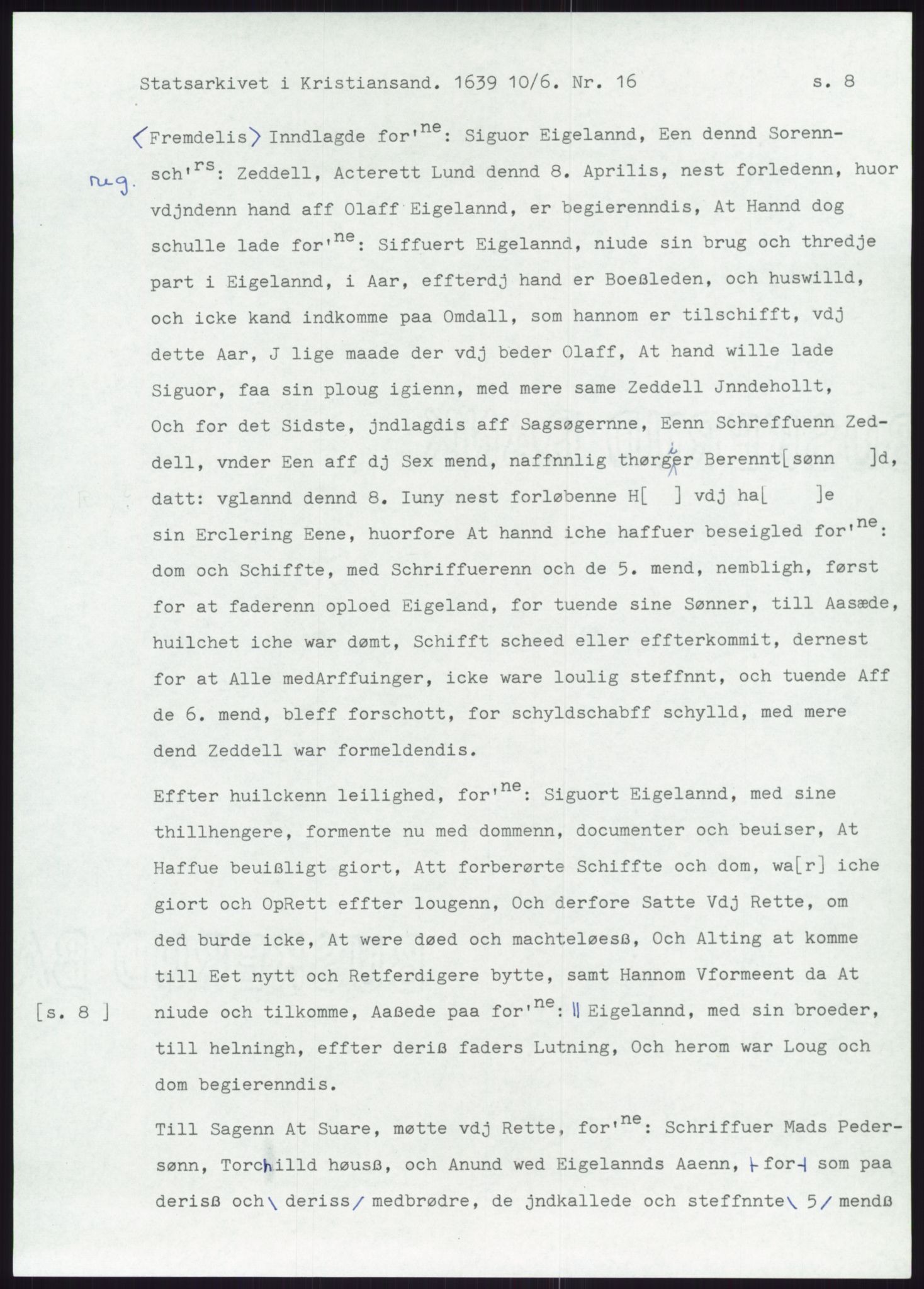 Samlinger til kildeutgivelse, Diplomavskriftsamlingen, AV/RA-EA-4053/H/Ha, p. 3023