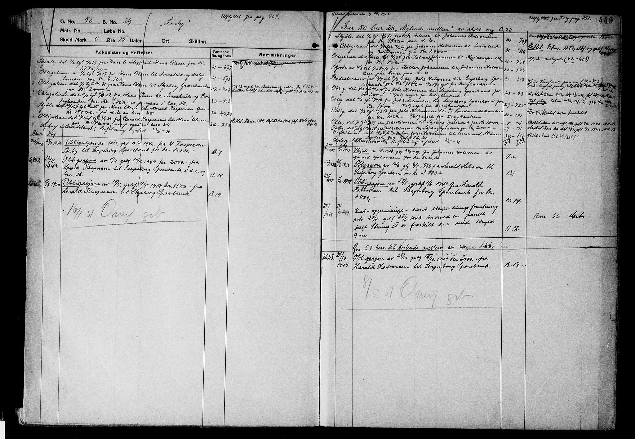 Tune sorenskriveri, AV/SAO-A-10470/G/Ga/Gab/Gabf/L0002b: Mortgage register no. VI 2b, 1910-1953, p. 449