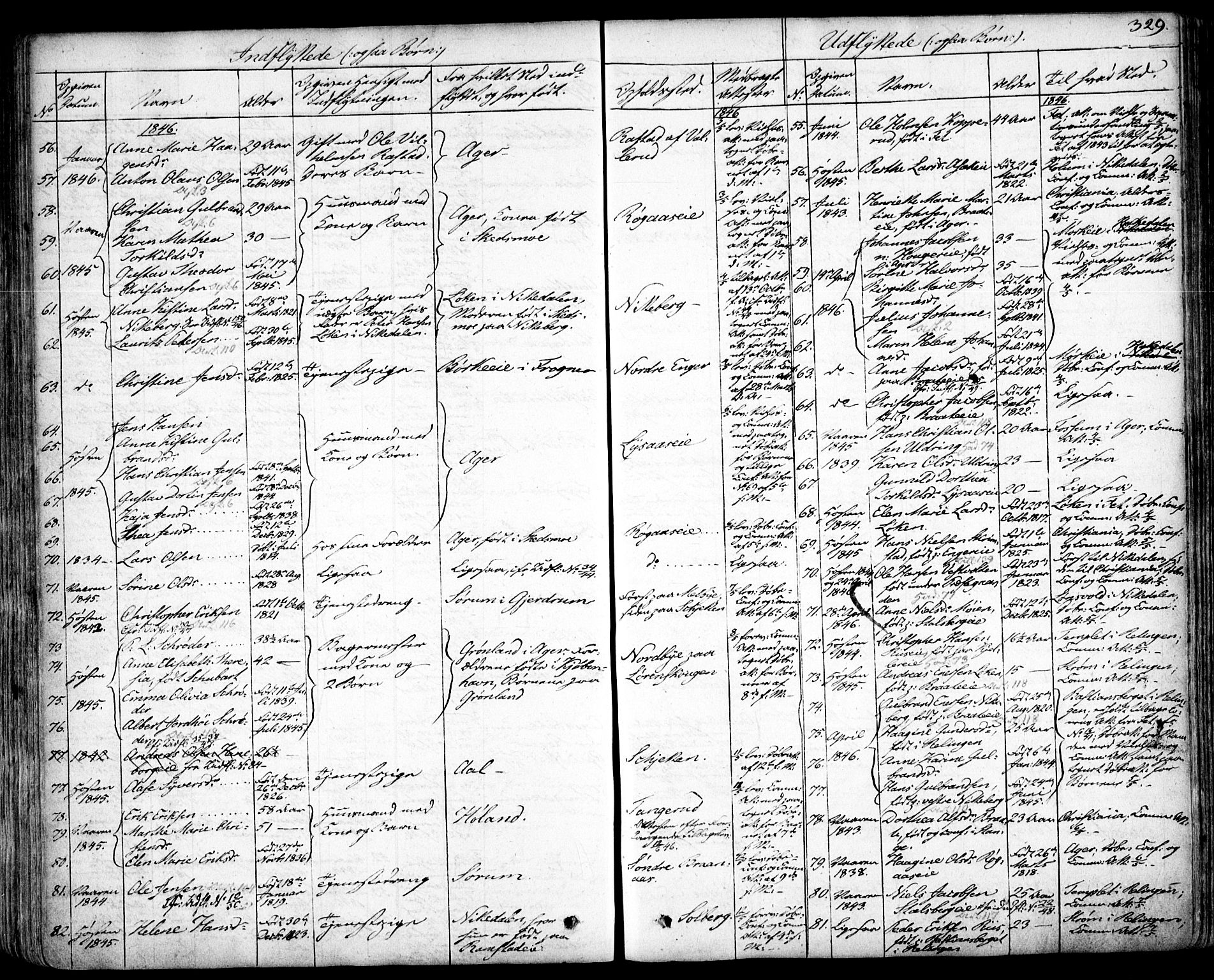 Skedsmo prestekontor Kirkebøker, AV/SAO-A-10033a/F/Fa/L0009: Parish register (official) no. I 9, 1830-1853, p. 329