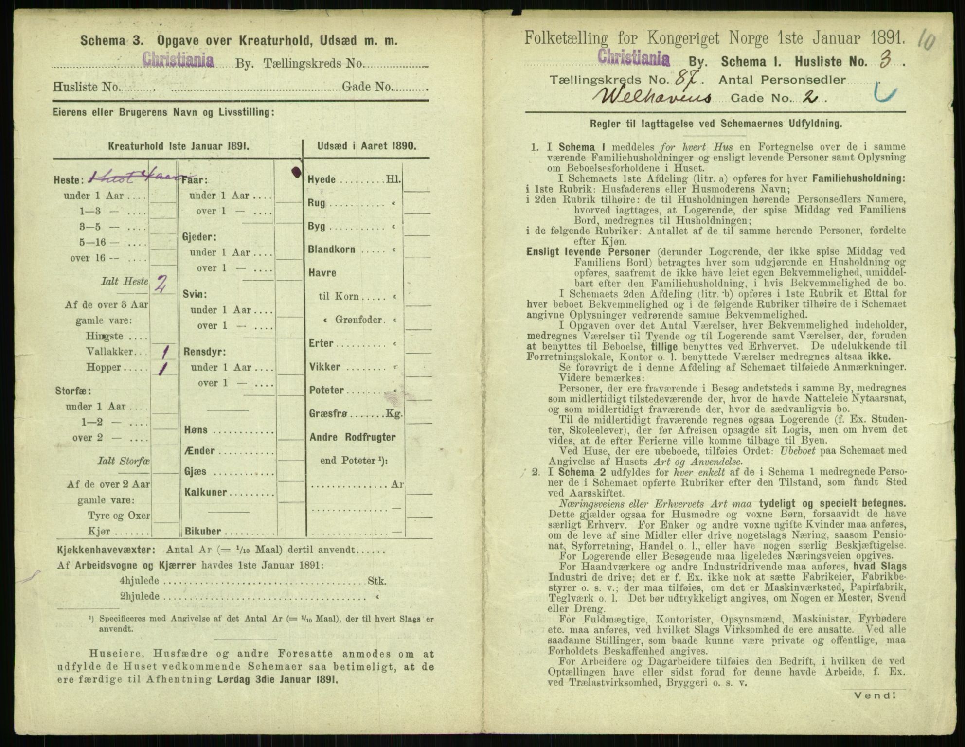 RA, 1891 census for 0301 Kristiania, 1891, p. 43399