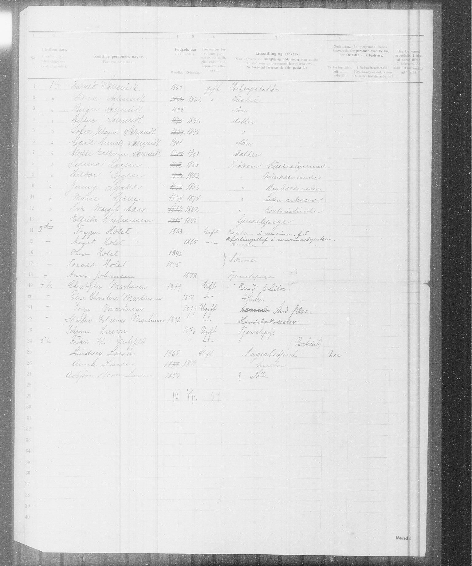 OBA, Municipal Census 1902 for Kristiania, 1902, p. 20392