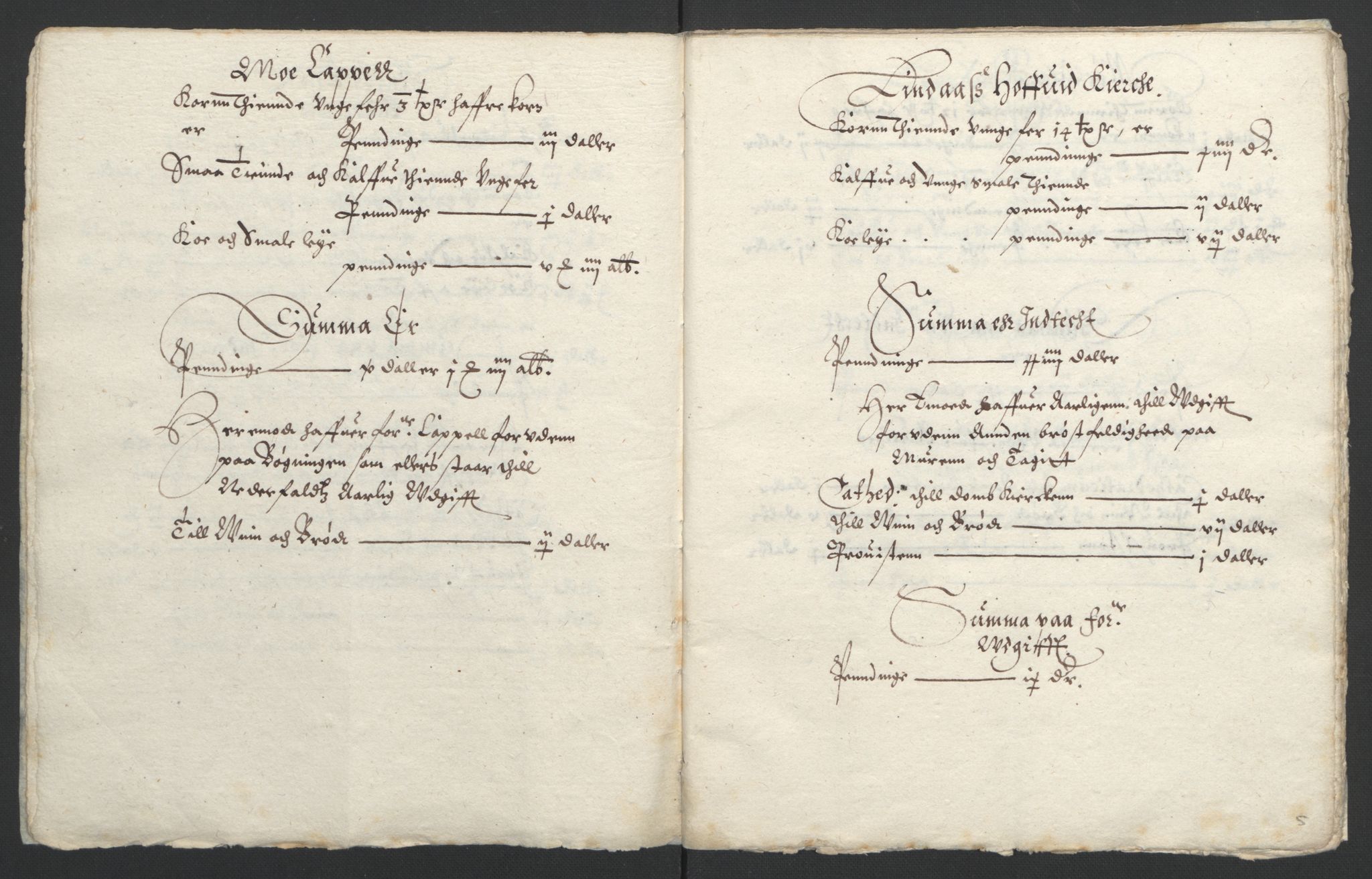 Stattholderembetet 1572-1771, AV/RA-EA-2870/Ek/L0015/0001: Jordebøker til utlikning av rosstjeneste 1624-1626: / Kirke- og prestebolsinntekter i Bergen bispedømme, 1624-1626, p. 260