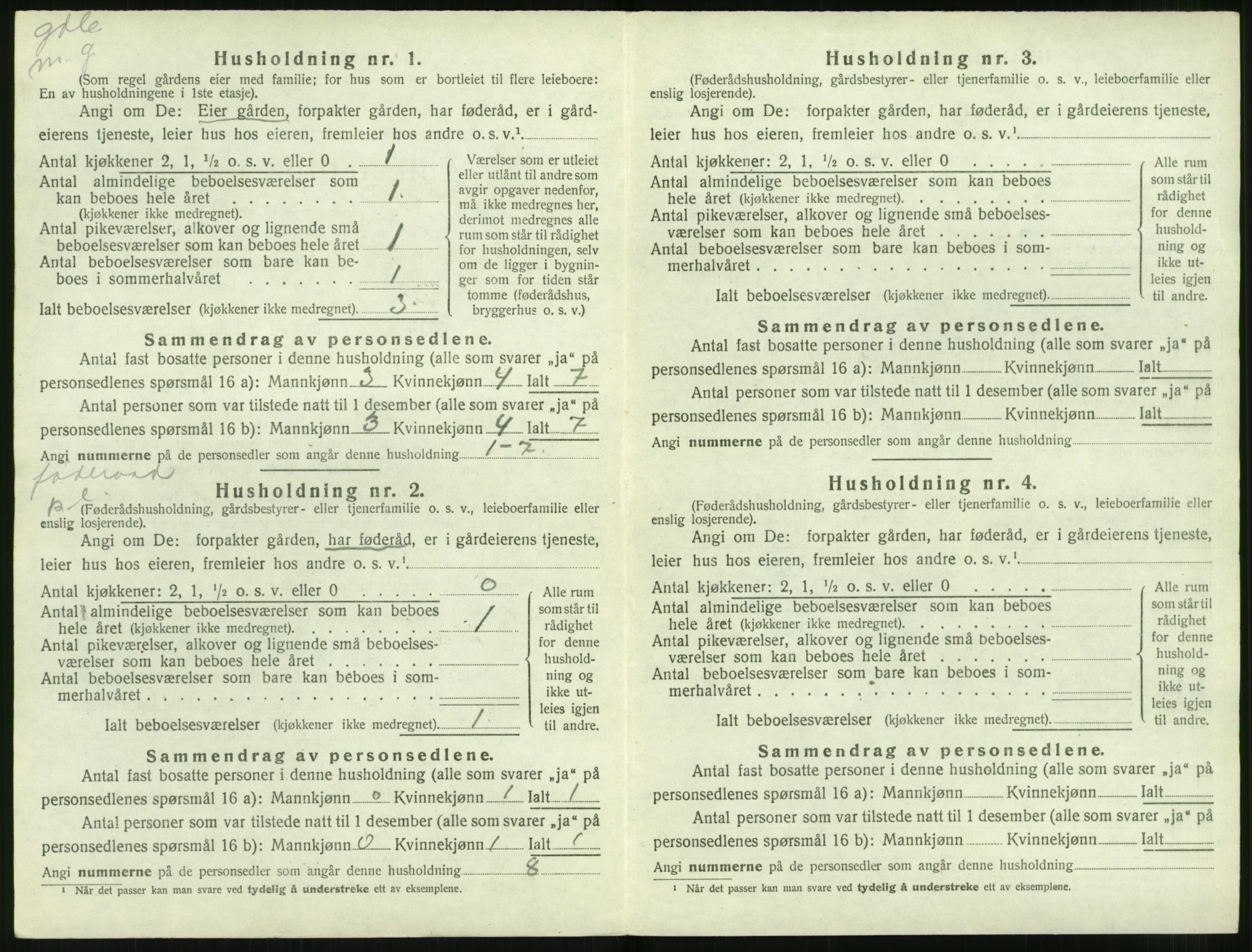 SAT, 1920 census for Ørsta, 1920, p. 141