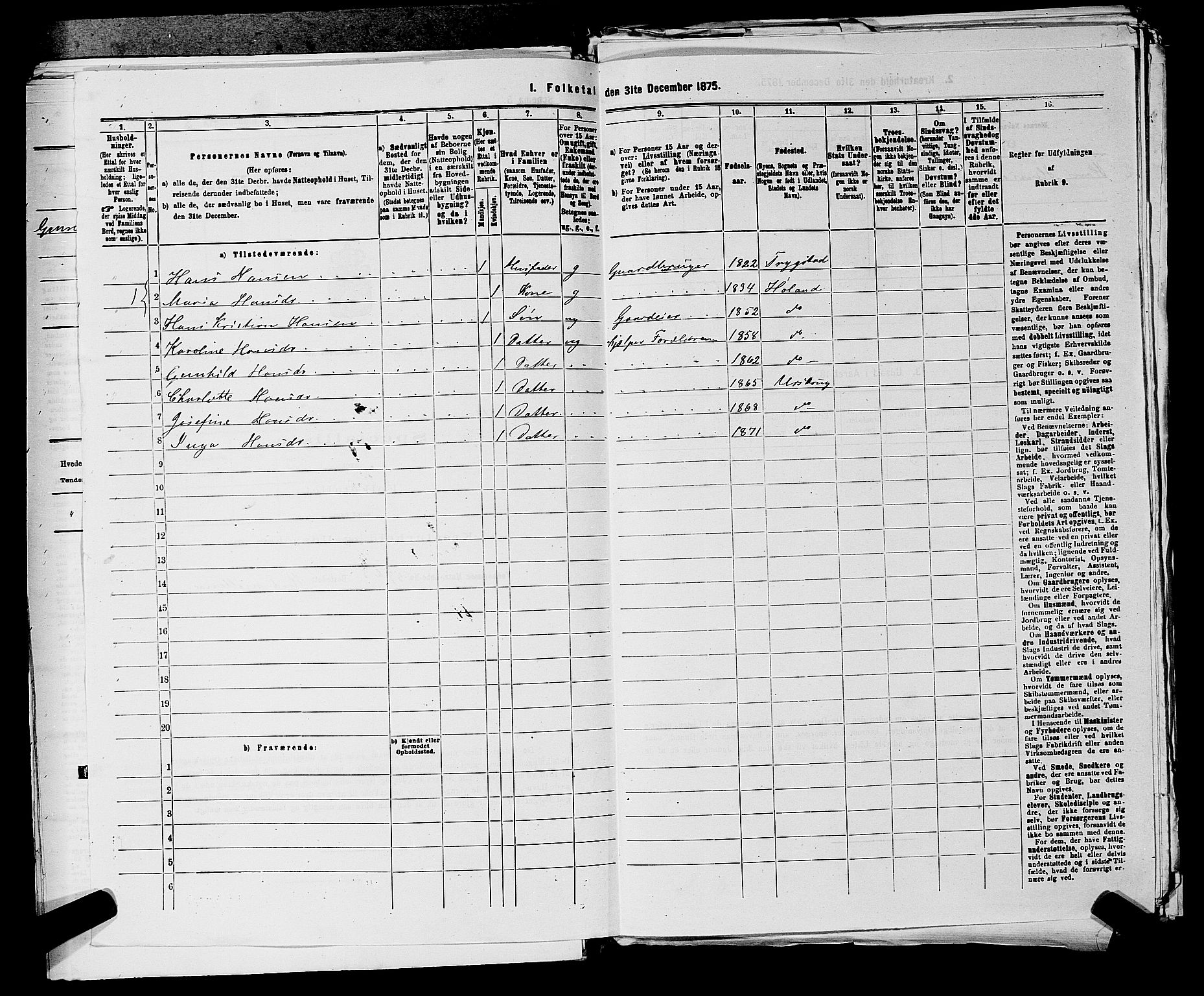 RA, 1875 census for 0224P Aurskog, 1875, p. 674