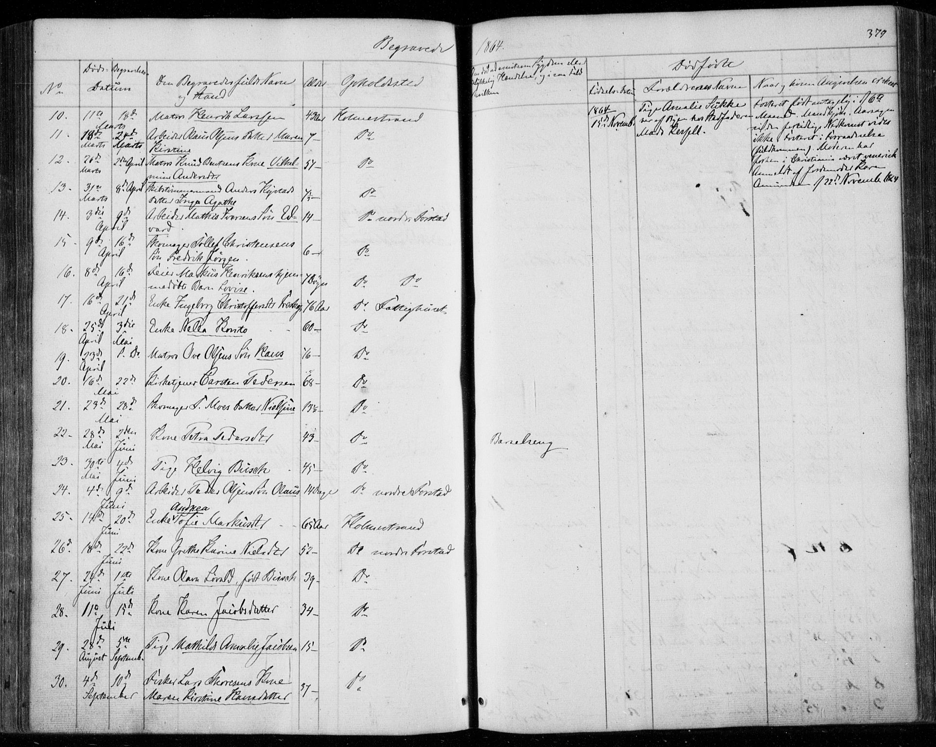 Holmestrand kirkebøker, SAKO/A-346/F/Fa/L0002: Parish register (official) no. 2, 1840-1866, p. 379