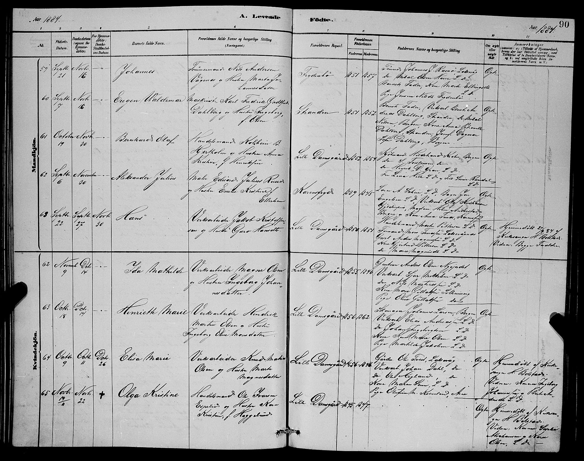 Laksevåg Sokneprestembete, SAB/A-76501/H/Ha/Hab/Haba/L0002: Parish register (copy) no. A 2, 1877-1887, p. 90