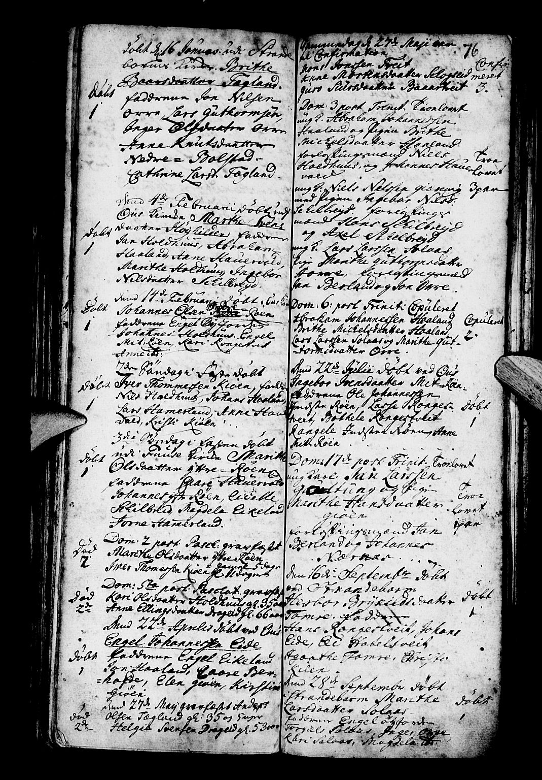 Os sokneprestembete, AV/SAB-A-99929: Parish register (official) no. A 3, 1669-1760, p. 76