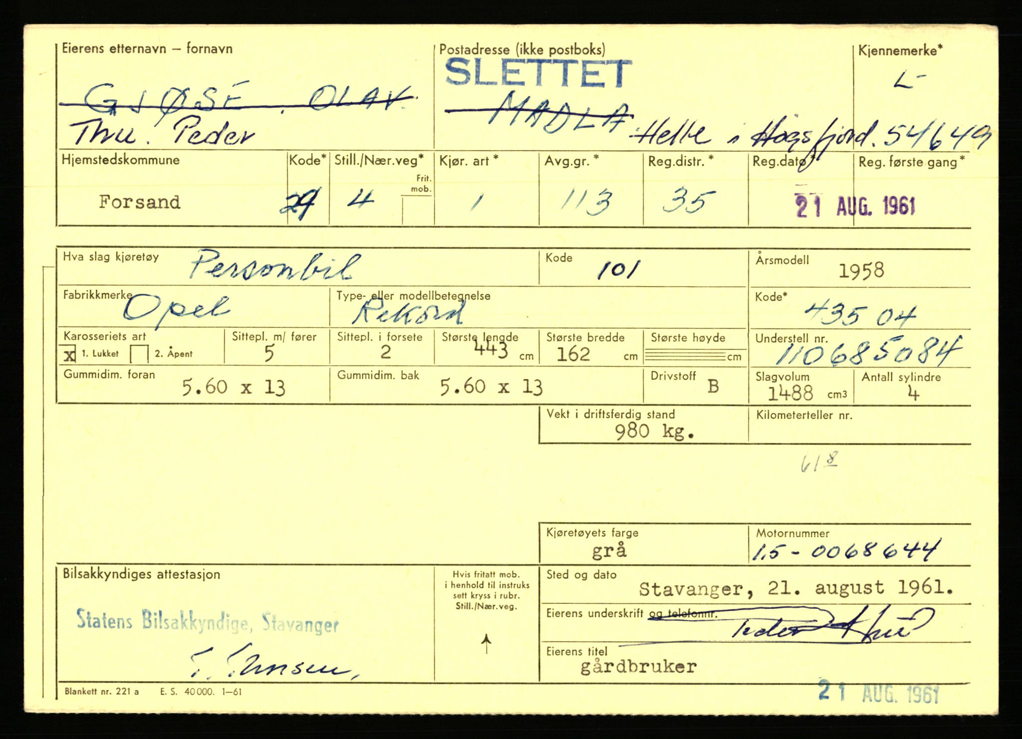 Stavanger trafikkstasjon, SAST/A-101942/0/F/L0054: L-54200 - L-55699, 1930-1971, p. 965