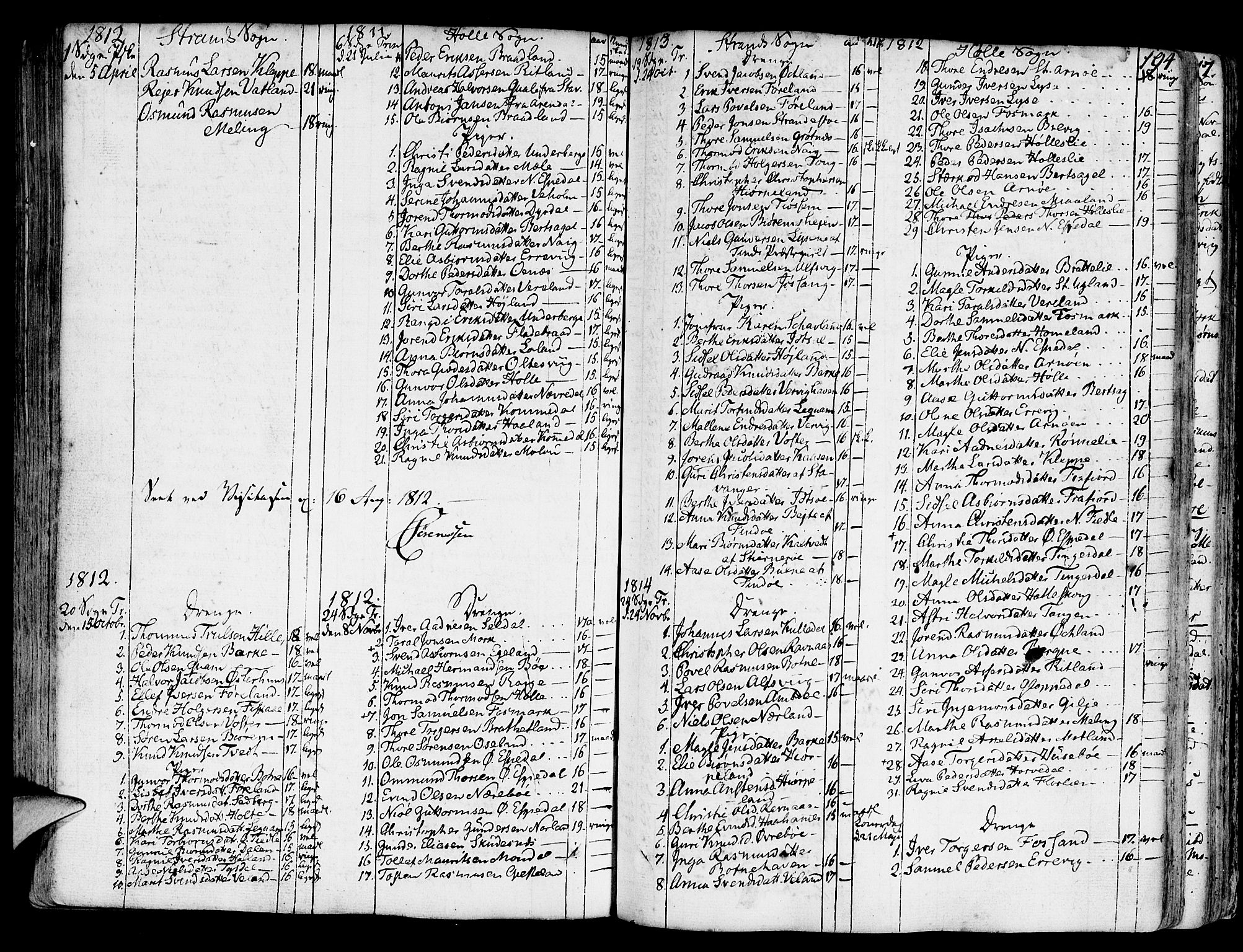 Strand sokneprestkontor, SAST/A-101828/H/Ha/Haa/L0003: Parish register (official) no. A 3, 1769-1816, p. 194
