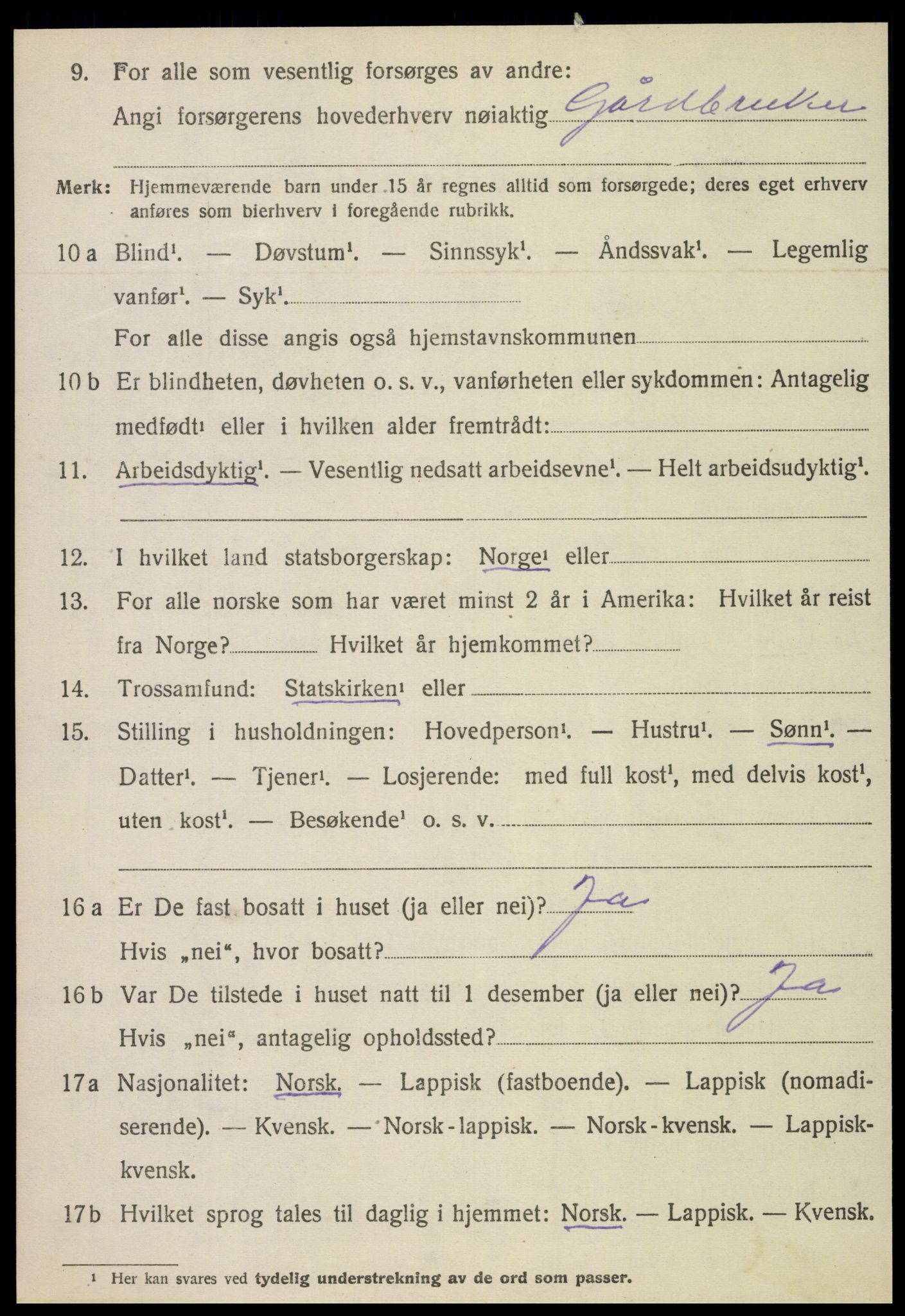 SAT, 1920 census for Nærøy, 1920, p. 3962