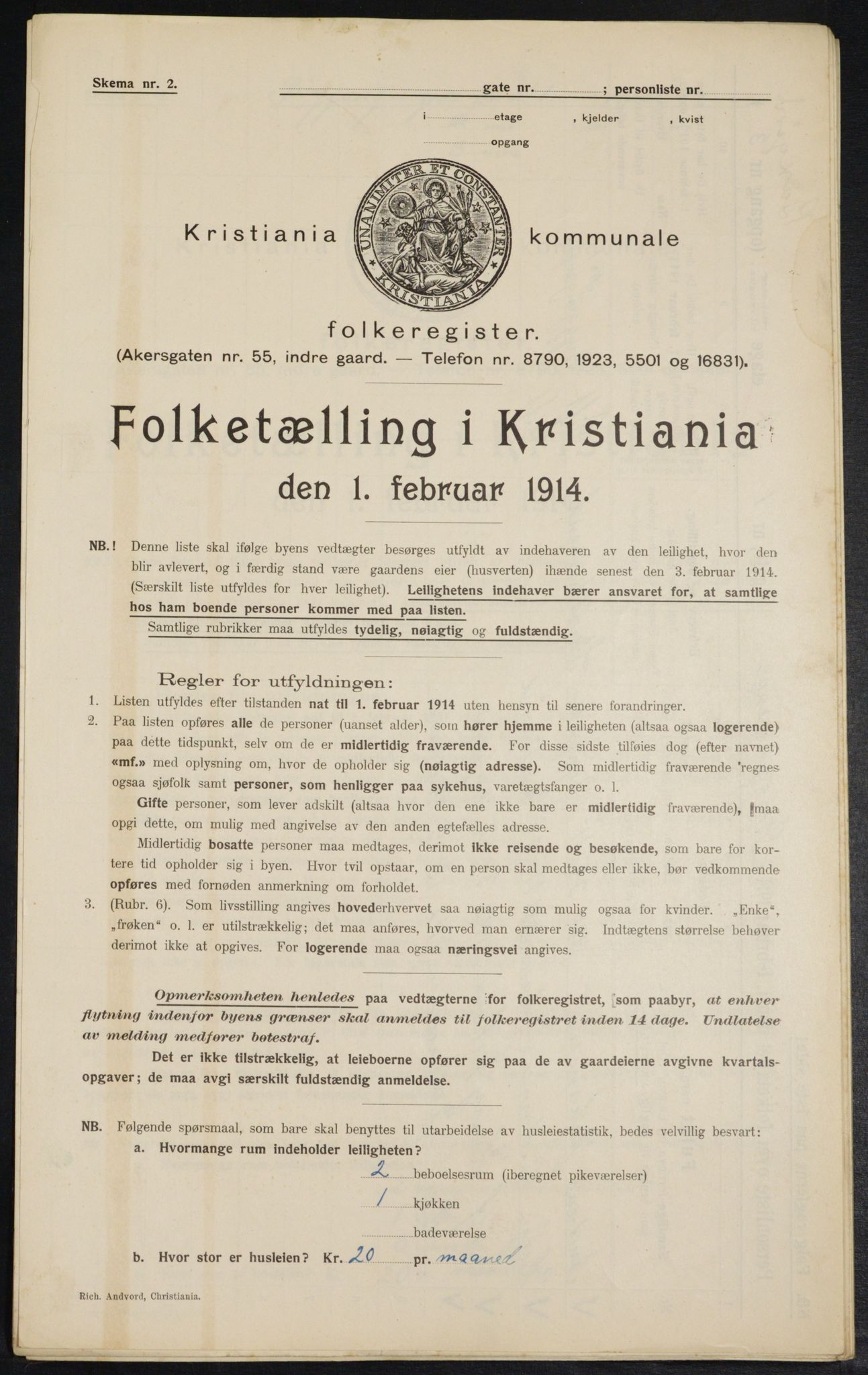 OBA, Municipal Census 1914 for Kristiania, 1914, p. 10009