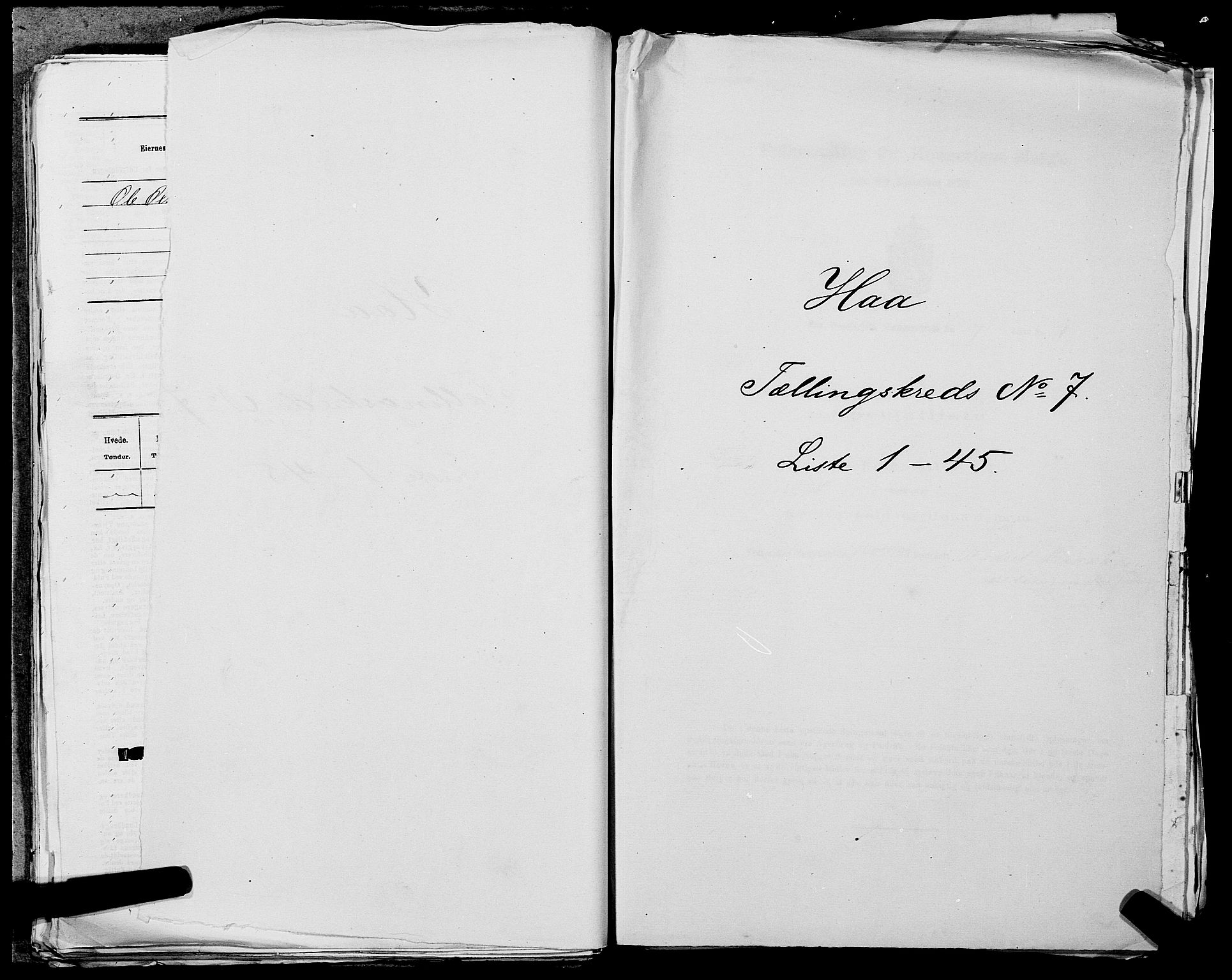 SAST, 1875 census for 1119P Hå, 1875, p. 722