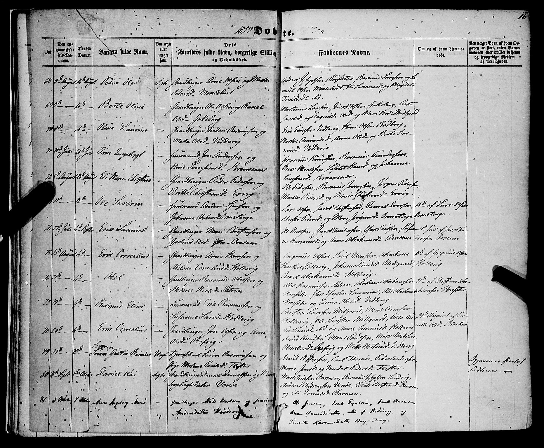 Selje sokneprestembete, AV/SAB-A-99938/H/Ha/Haa/Haaa: Parish register (official) no. A 11, 1858-1870, p. 16