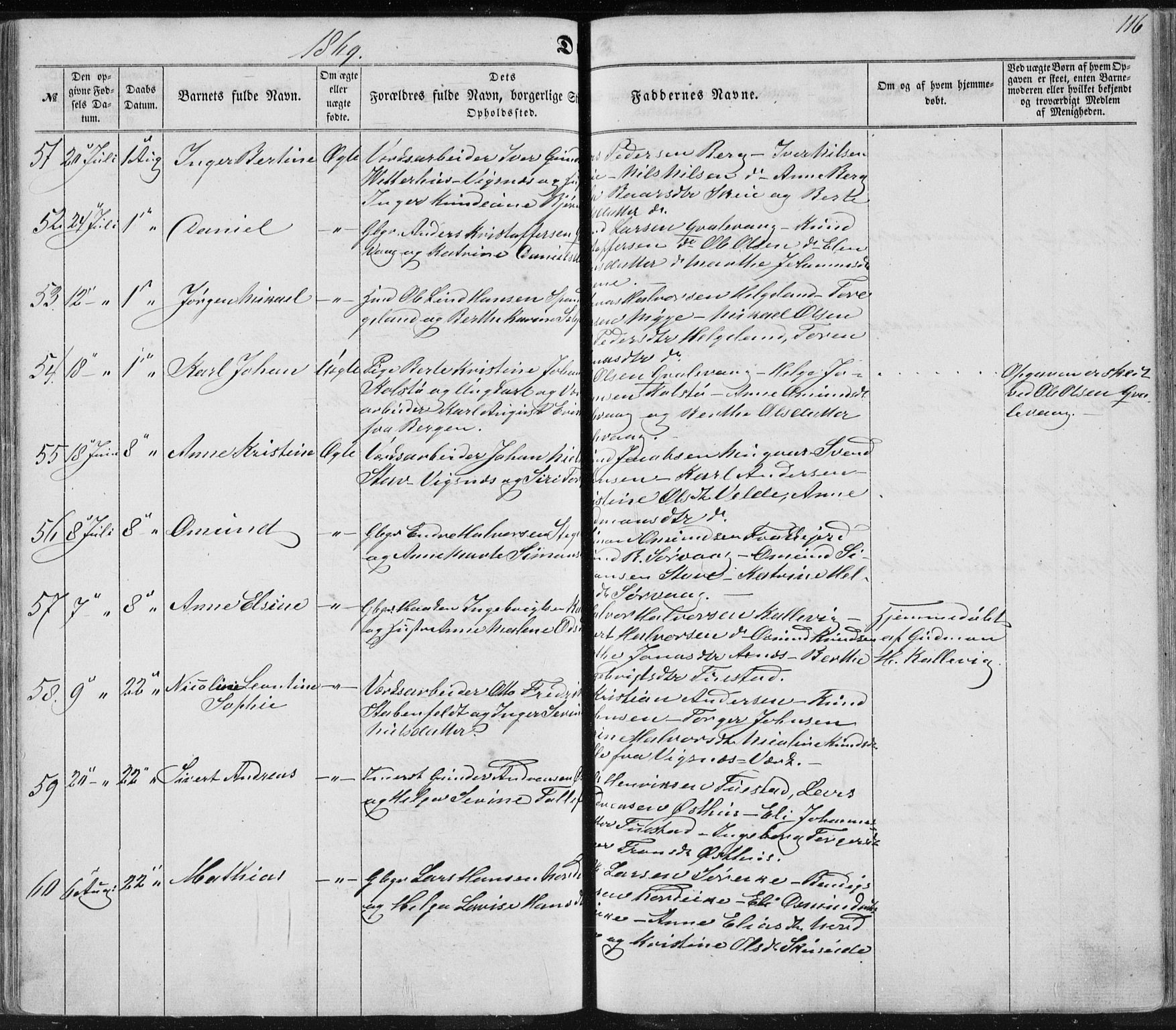 Avaldsnes sokneprestkontor, AV/SAST-A -101851/H/Ha/Haa/L0010: Parish register (official) no. A 10, 1857-1876, p. 116