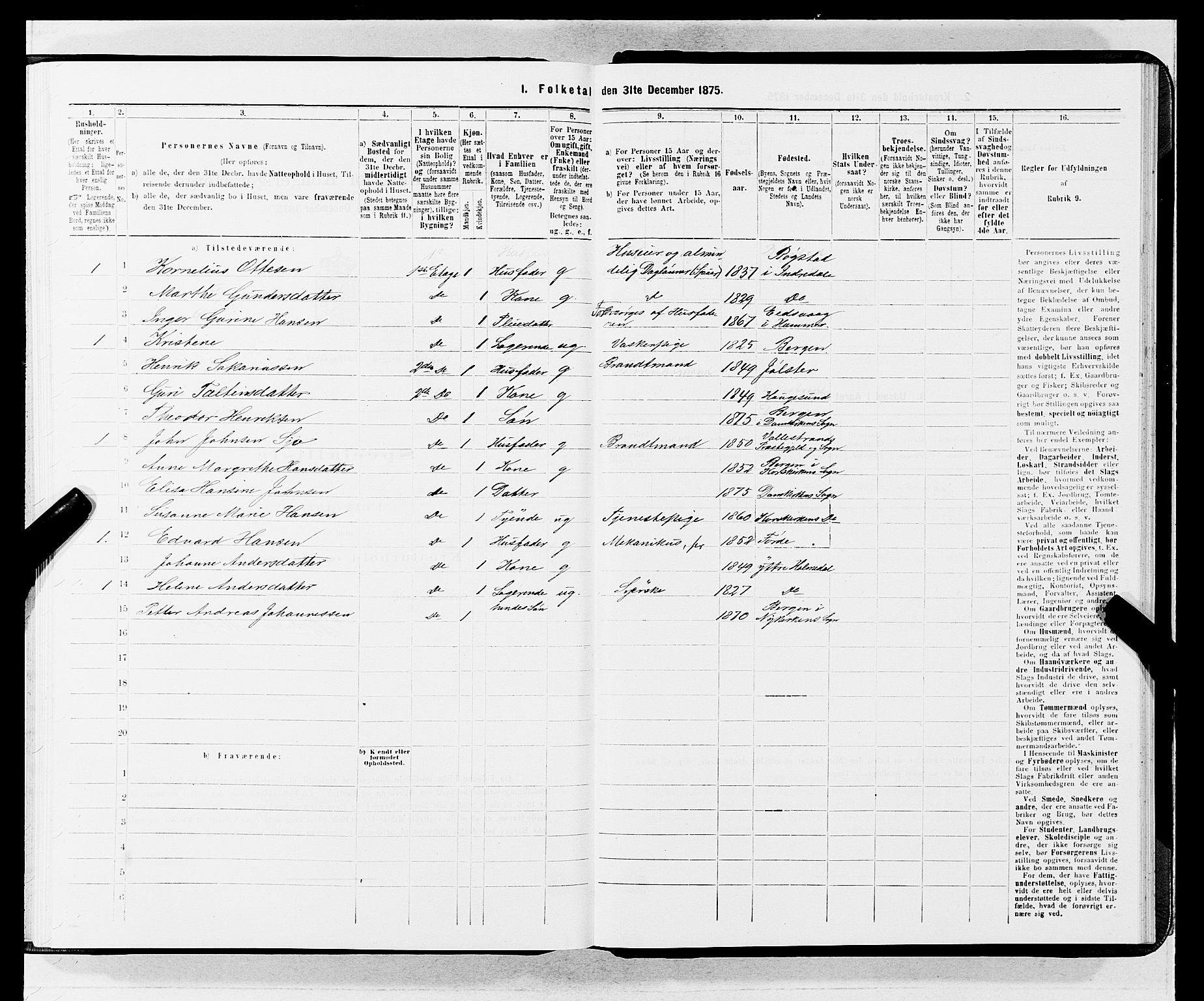SAB, 1875 census for 1301 Bergen, 1875, p. 4267