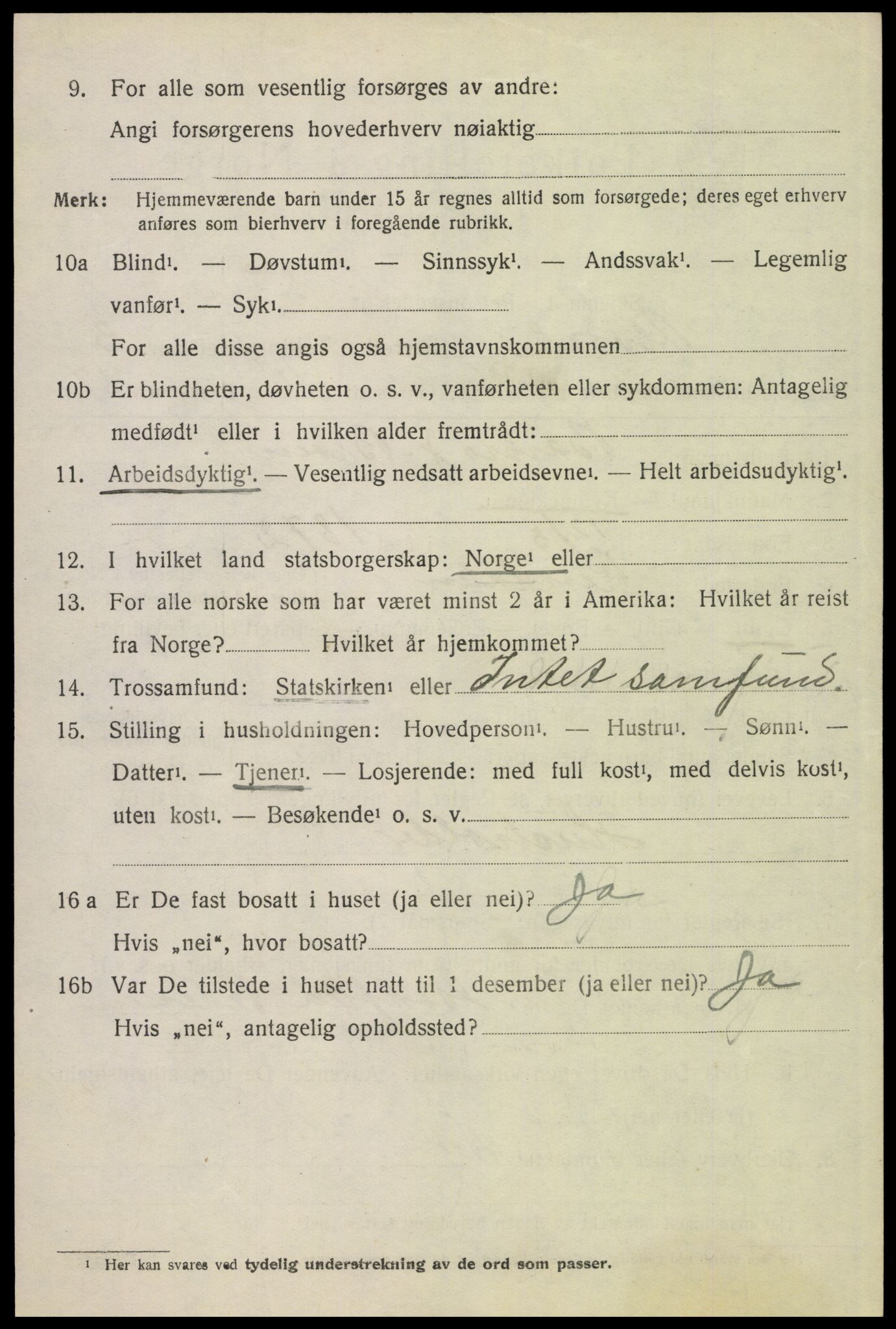 SAH, 1920 census for Alvdal, 1920, p. 2973