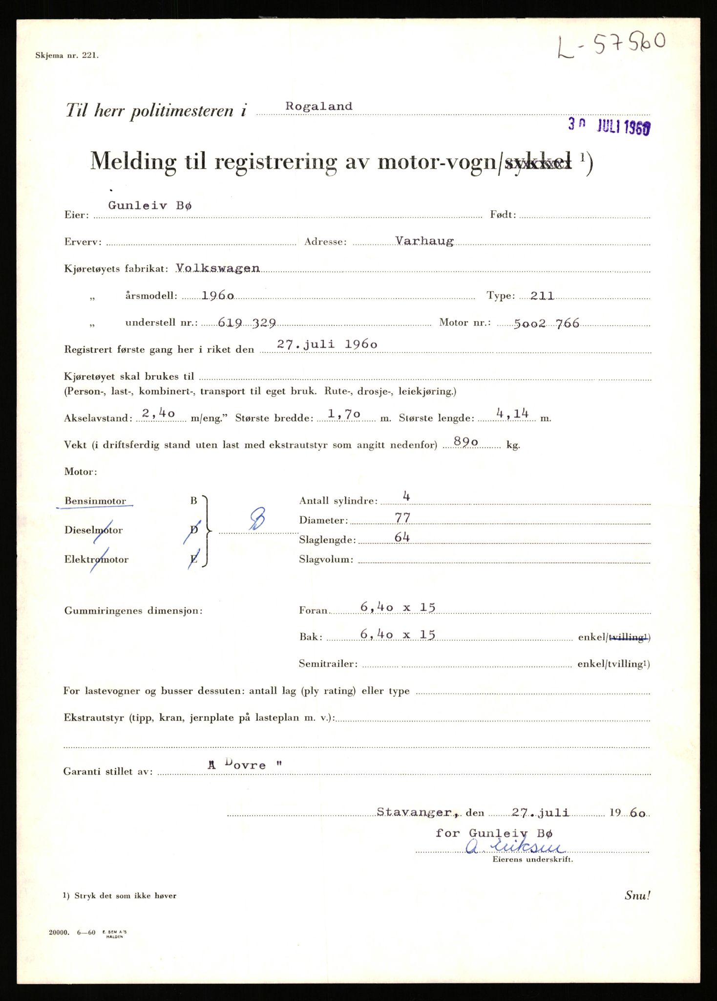 Stavanger trafikkstasjon, AV/SAST-A-101942/0/F/L0057: L-57200 - L-57999, 1930-1971, p. 1147