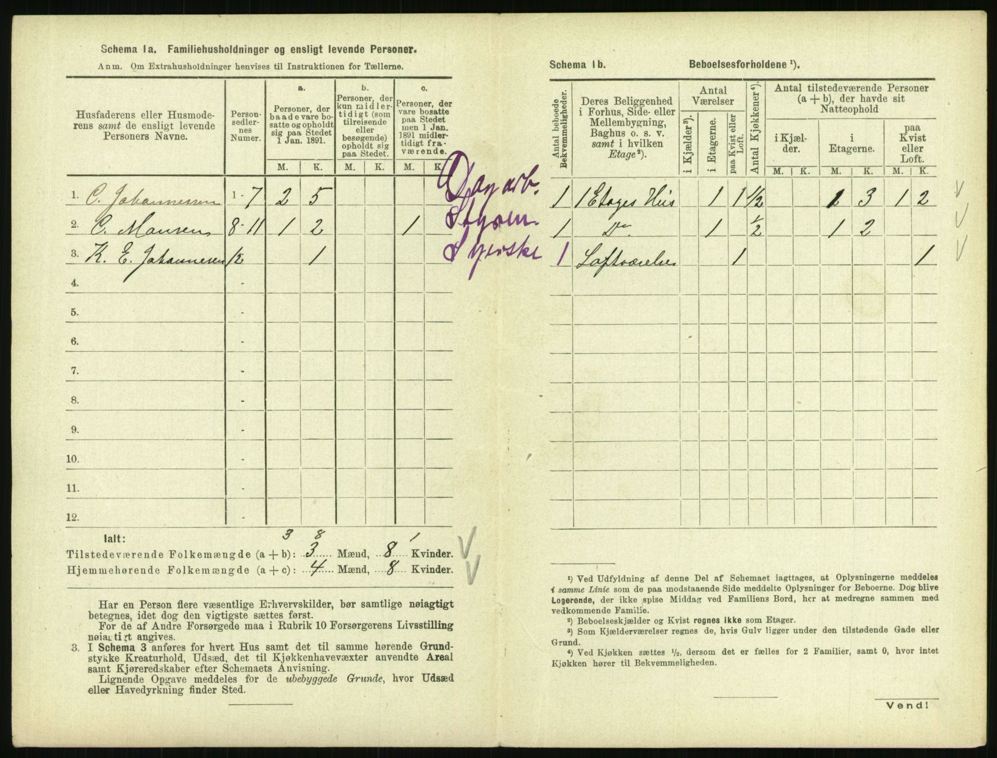 RA, 1891 census for 0801 Kragerø, 1891, p. 359