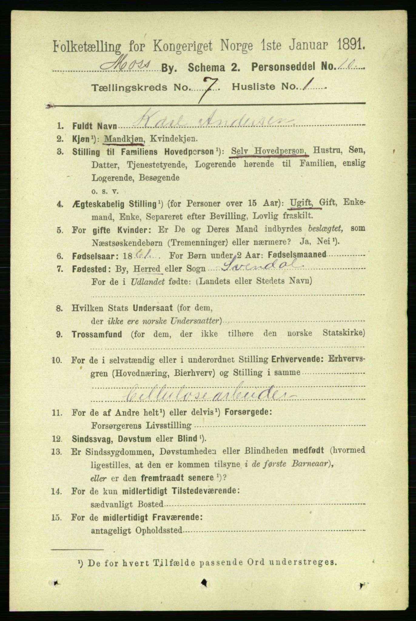 RA, 1891 census for 0104 Moss, 1891, p. 3561