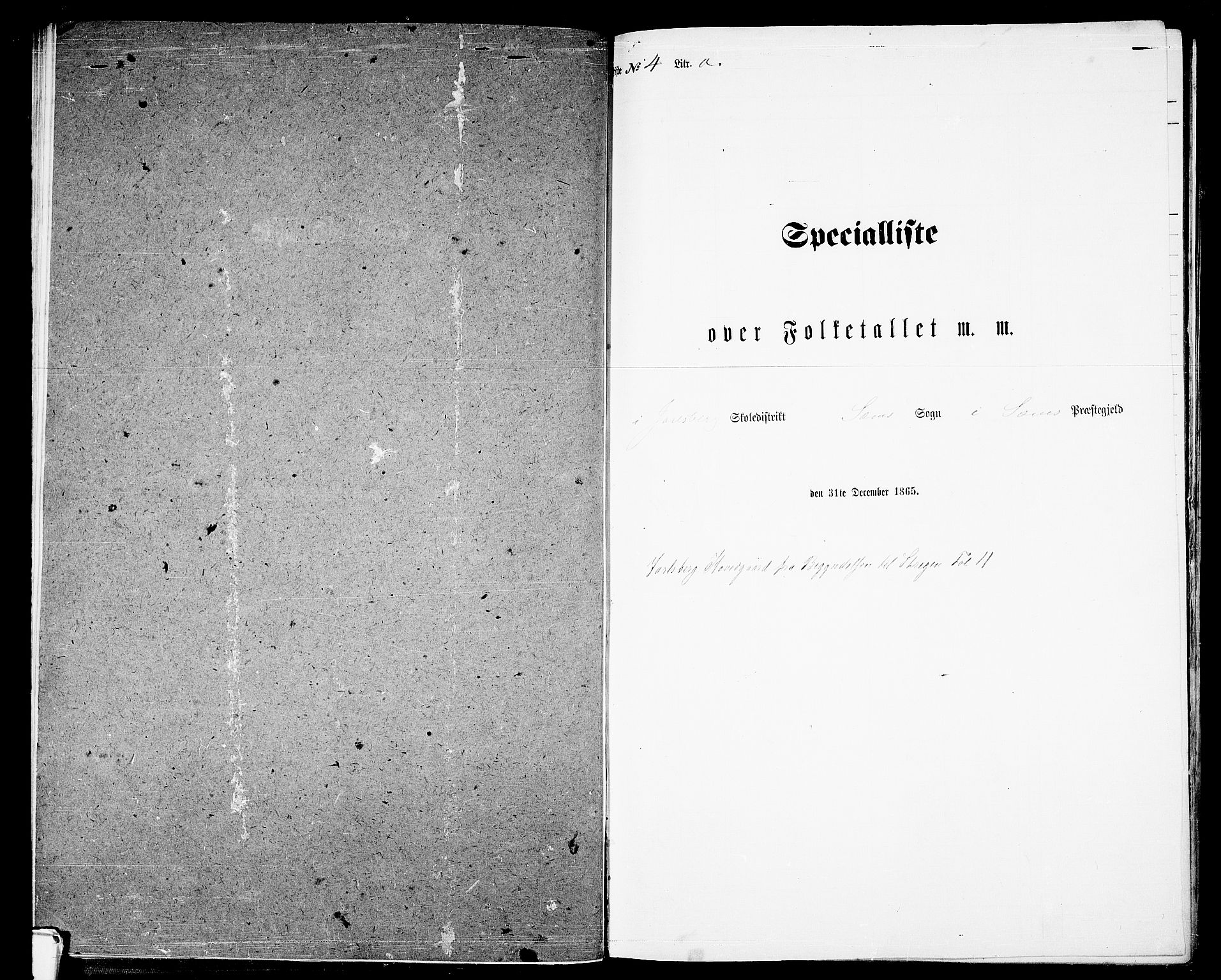 RA, 1865 census for Sem, 1865, p. 52