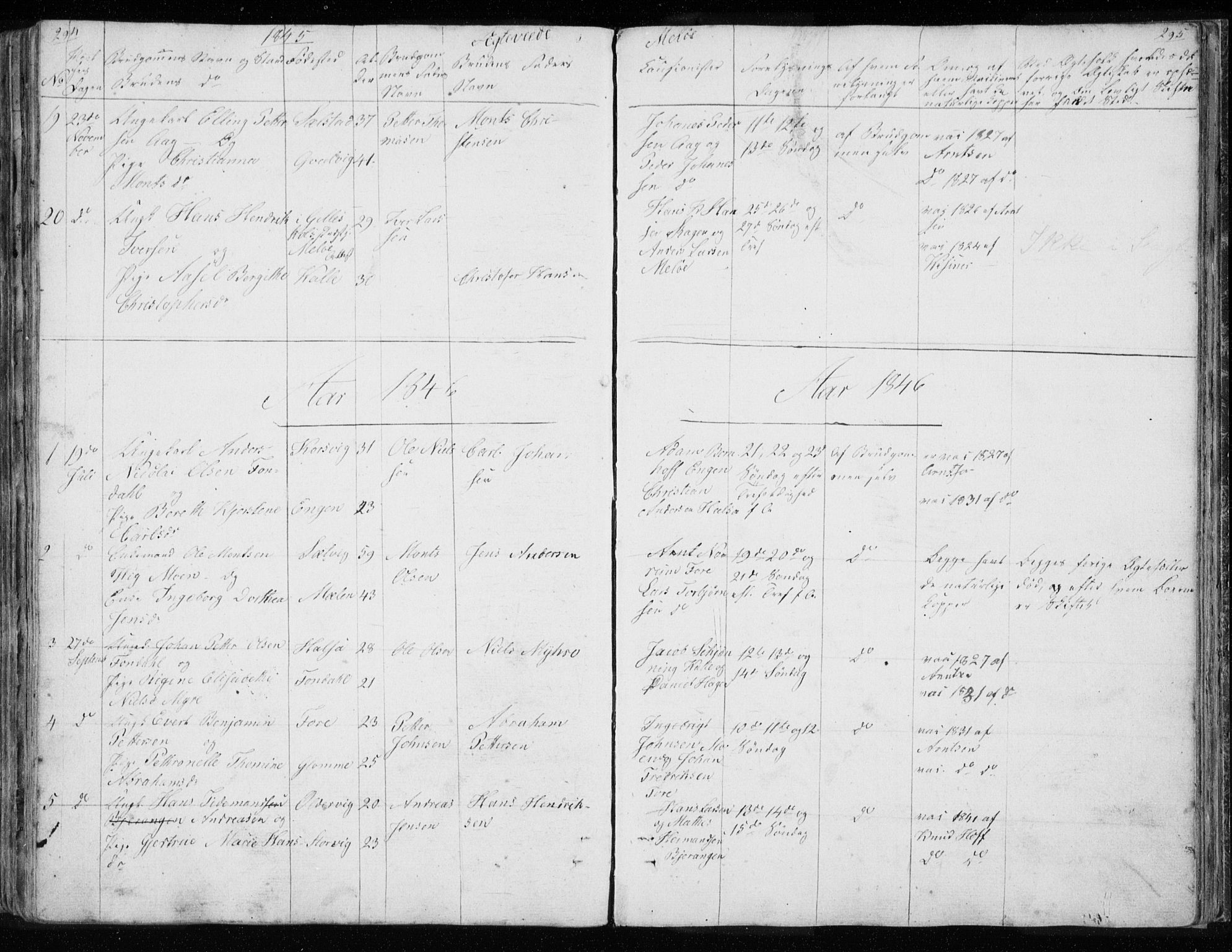Ministerialprotokoller, klokkerbøker og fødselsregistre - Nordland, SAT/A-1459/843/L0632: Parish register (copy) no. 843C01, 1833-1853, p. 294-295