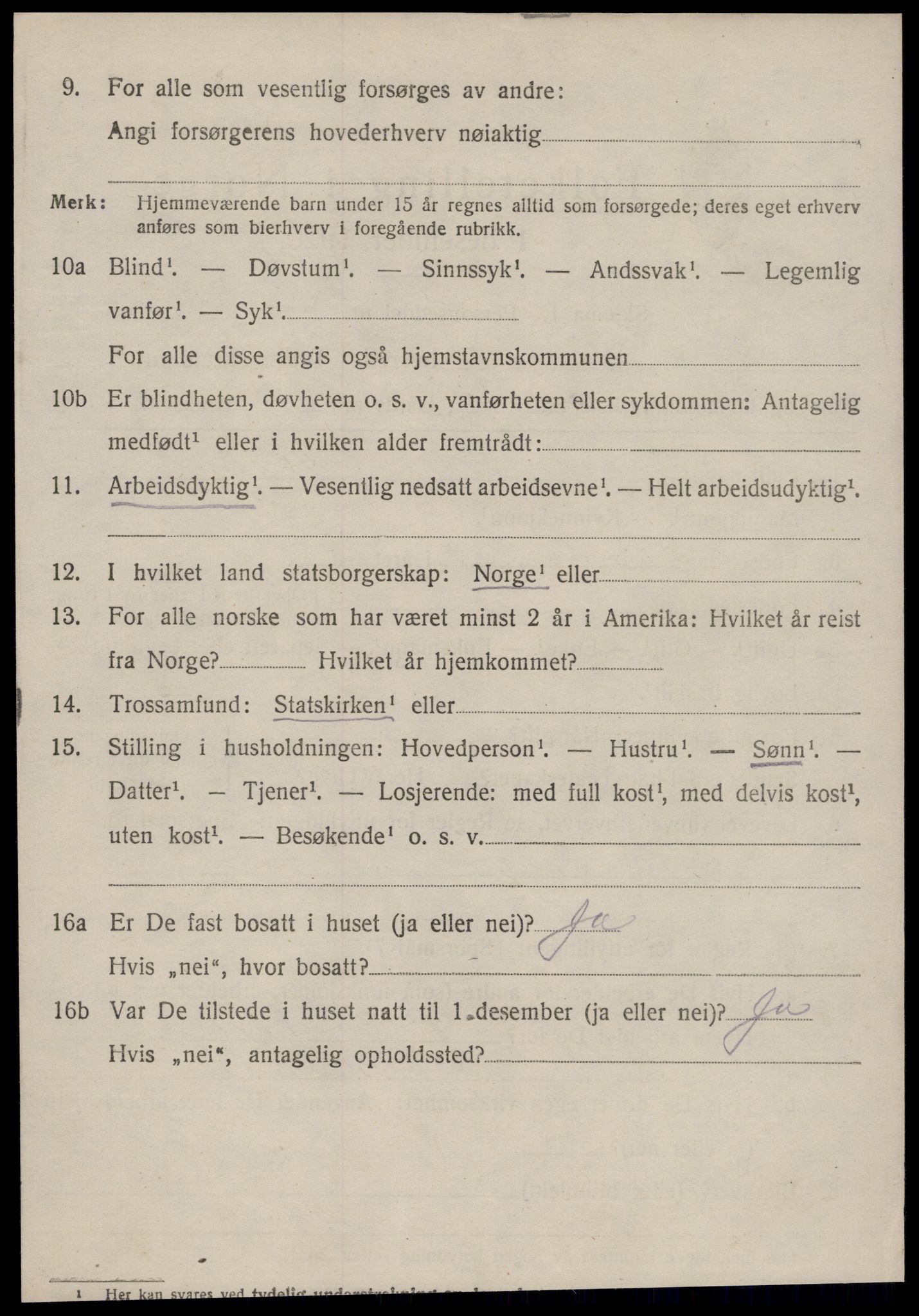 SAT, 1920 census for Øksendal, 1920, p. 1002