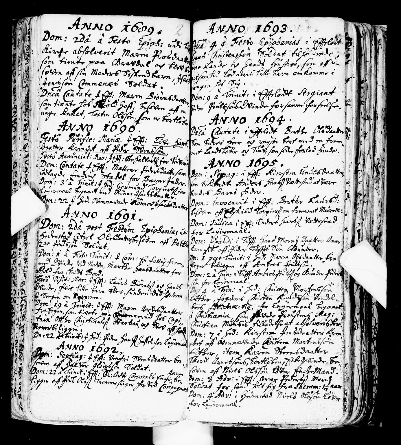Sandsvær kirkebøker, SAKO/A-244/F/Fa/L0001: Parish register (official) no. I 1, 1665-1725, p. 161