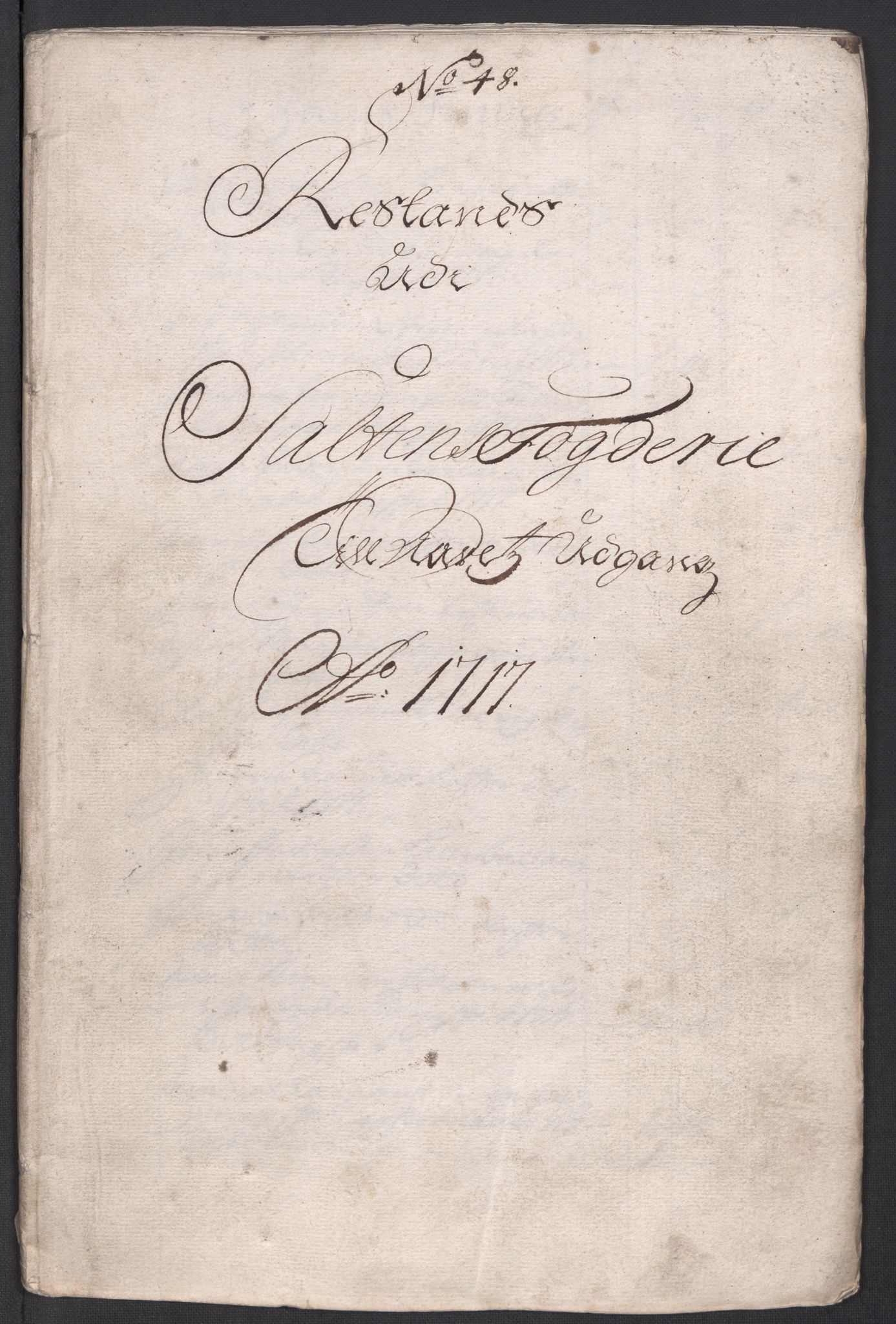 Rentekammeret inntil 1814, Reviderte regnskaper, Fogderegnskap, AV/RA-EA-4092/R66/L4587: Fogderegnskap Salten, 1717, p. 364